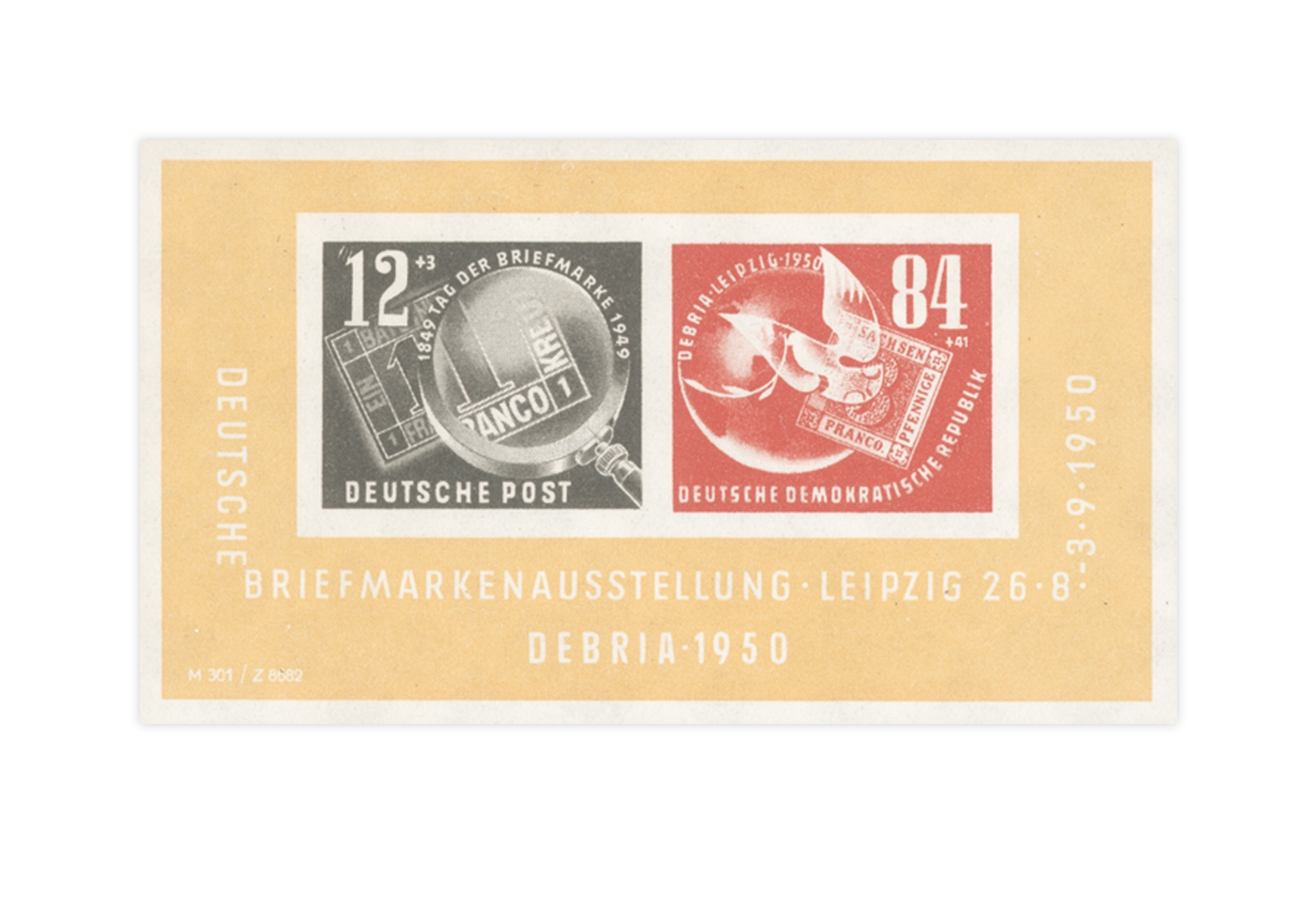Briefmarken DDR Debria 1950 Block 7 postfrisch