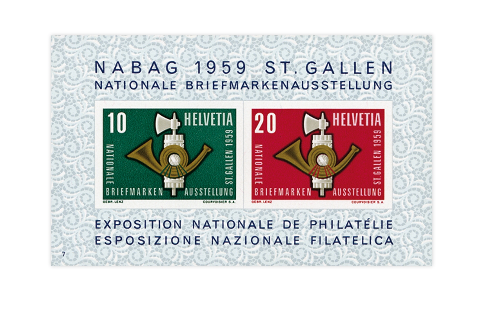 Schweiz Block 16 NABA St. Gallen 1959 postfrisch