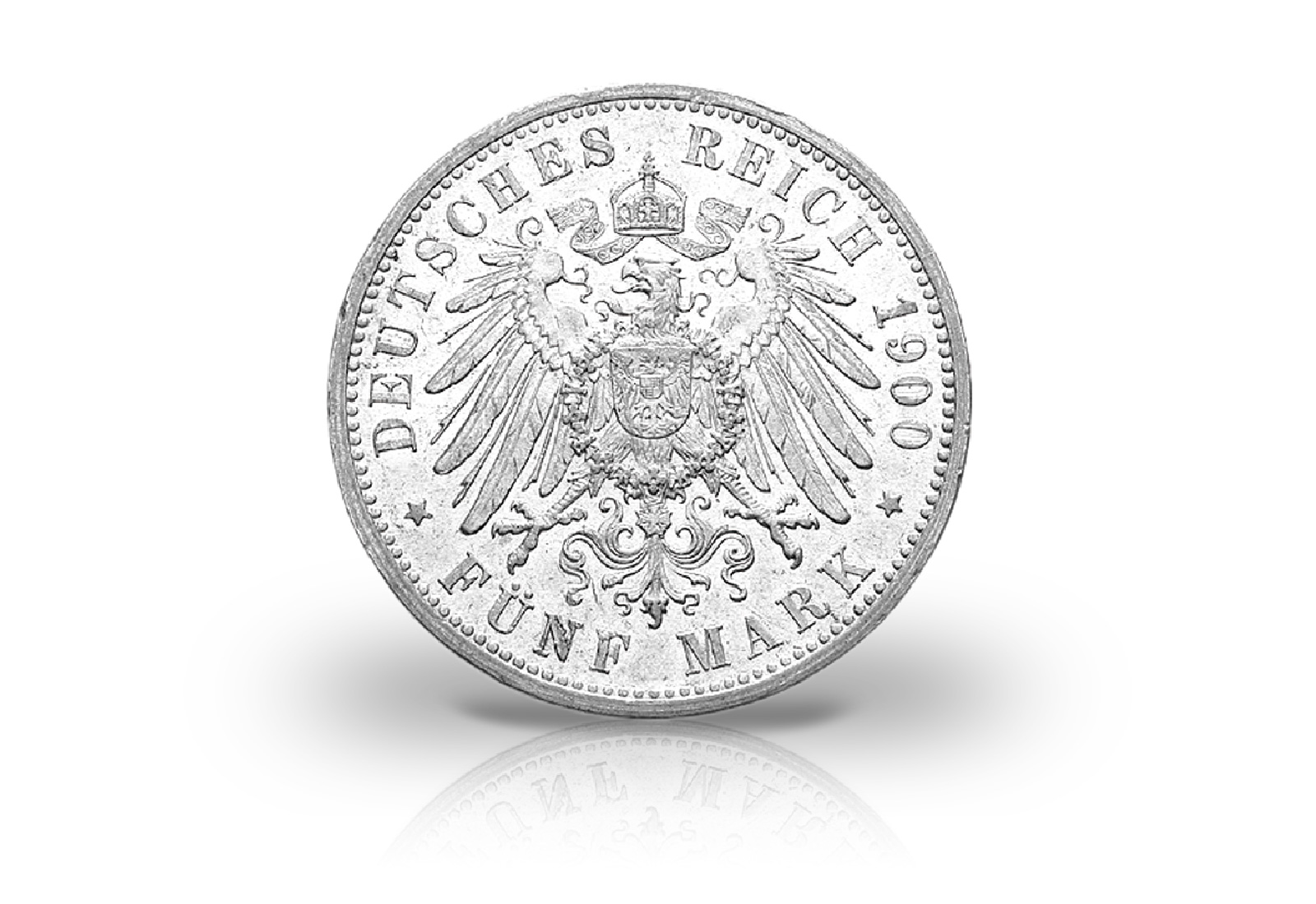 5 Mark 1891-1902 Deutsches Kaiserreich Baden Großherzog Friedrich I. Jaeger-Nr. 29