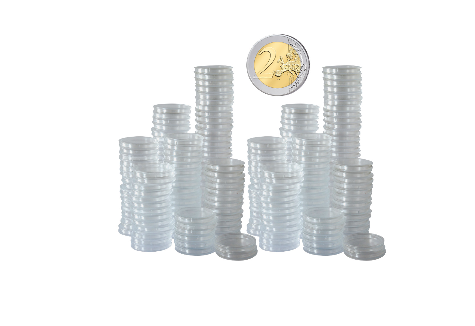 [26 mm] SAM 250 Münzkapseln für 2 Euro Münzen