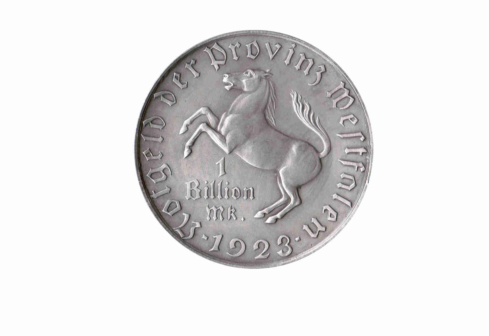 1 Billion Mark 1923 Weimar Notgeldmünze Westfalen J. N28 ss - vz