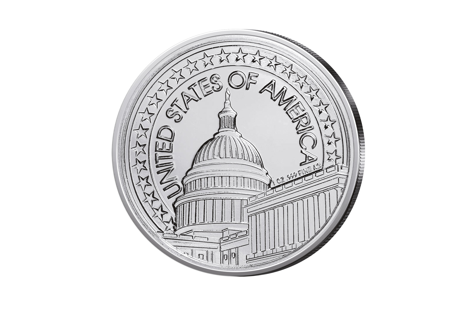 1 oz Silber USA Eagle, Flag & Capitol