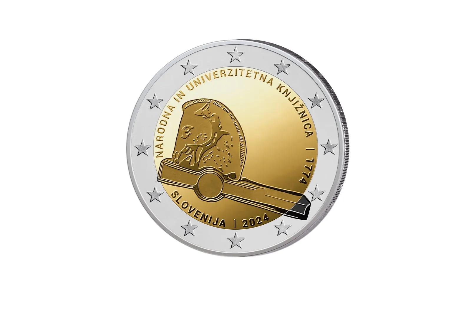 2 Euro 2024 Slowenien 250 Jahre National- und Universitätsbibliothek bfr.