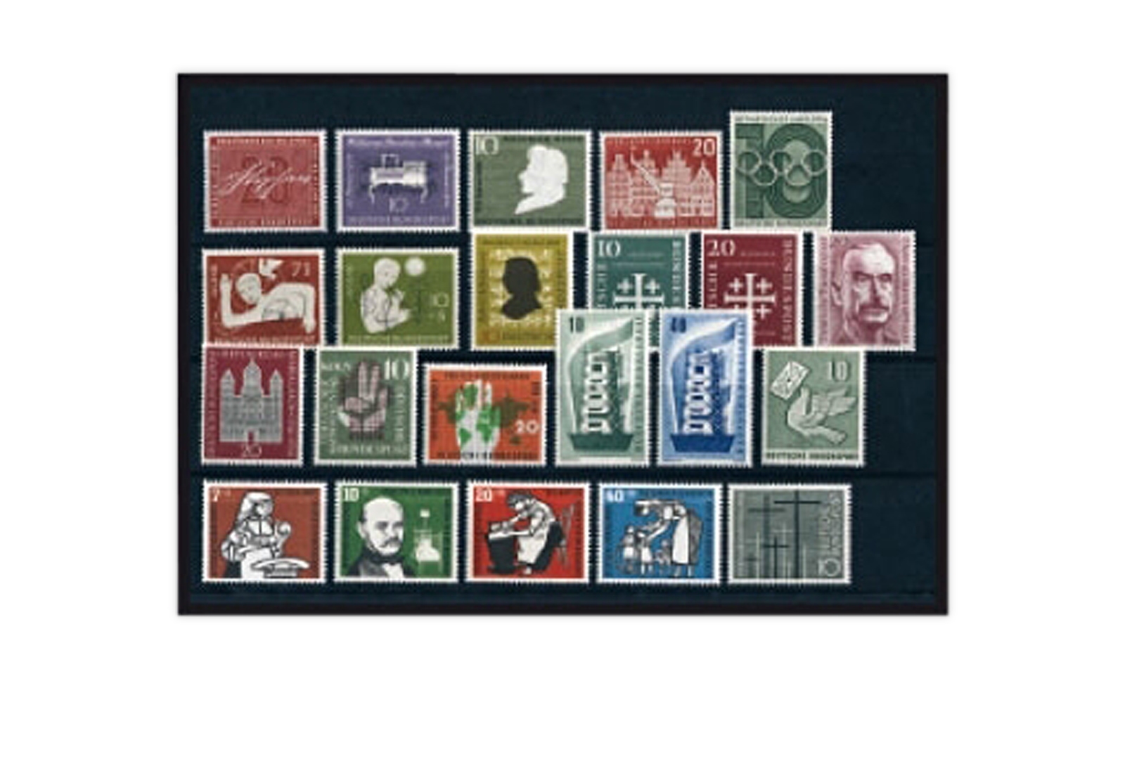 BRD Briefmarken 1956 Jahrgangsatz gestempelt