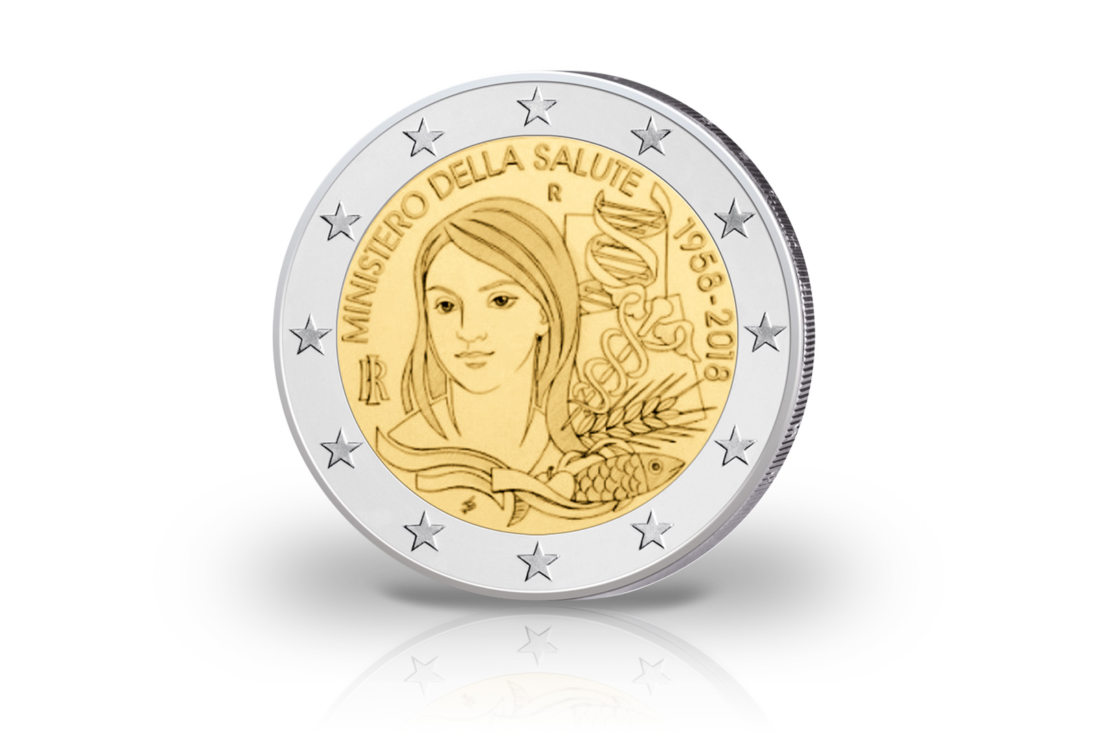 2 Euro 2018 Italien 60 Jahre Gesundheitsministerium