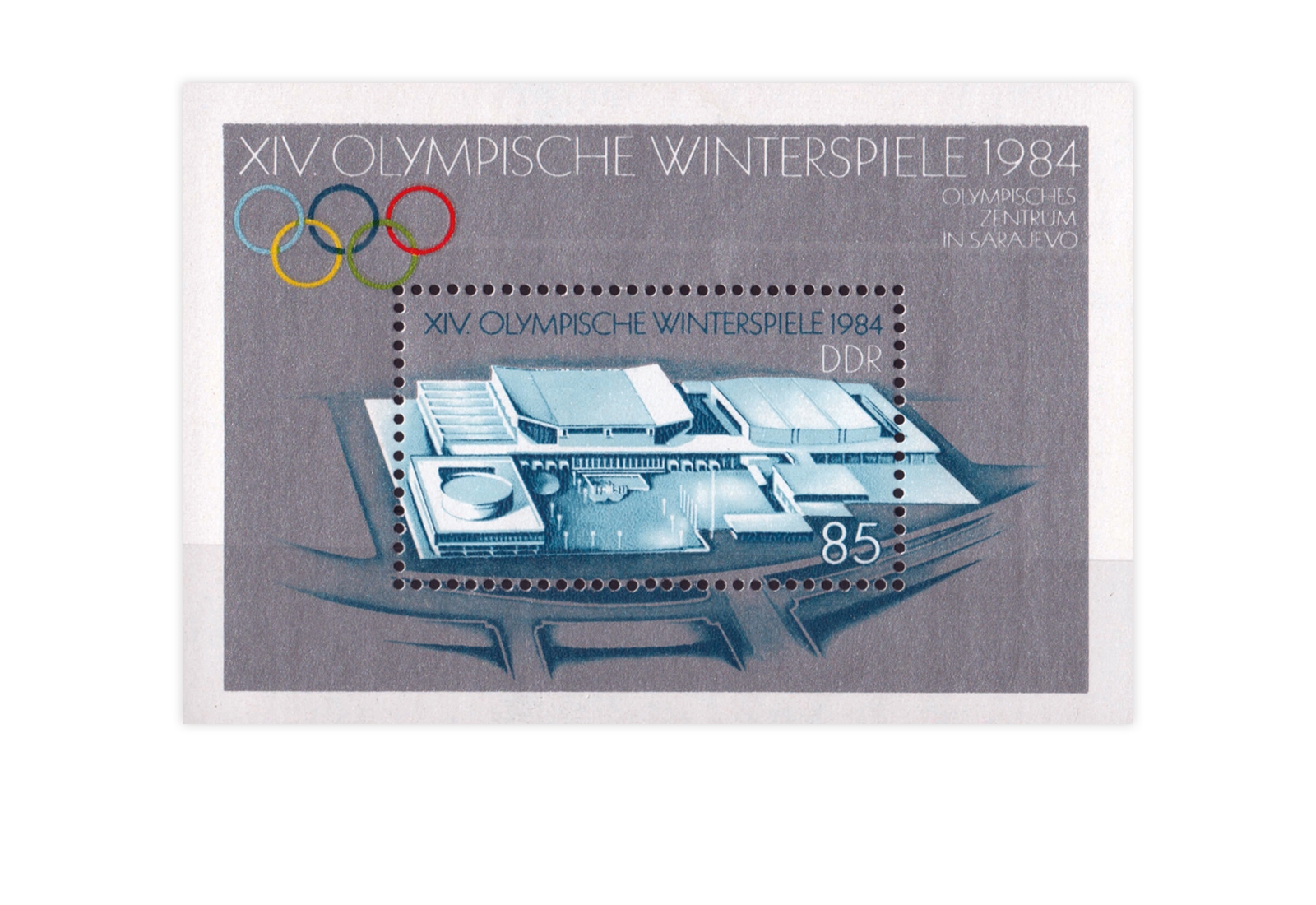 Briefmarken DDR Olympische Winterspiele Sarajevo 1984 Block 74 postfrisch