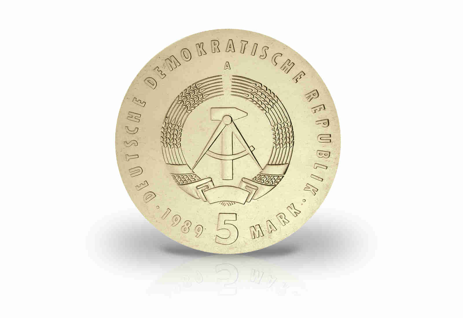 5 Mark Gedenkmünze 1988 DDR Carl von Ossietzky Jaeger-Nr. 1628