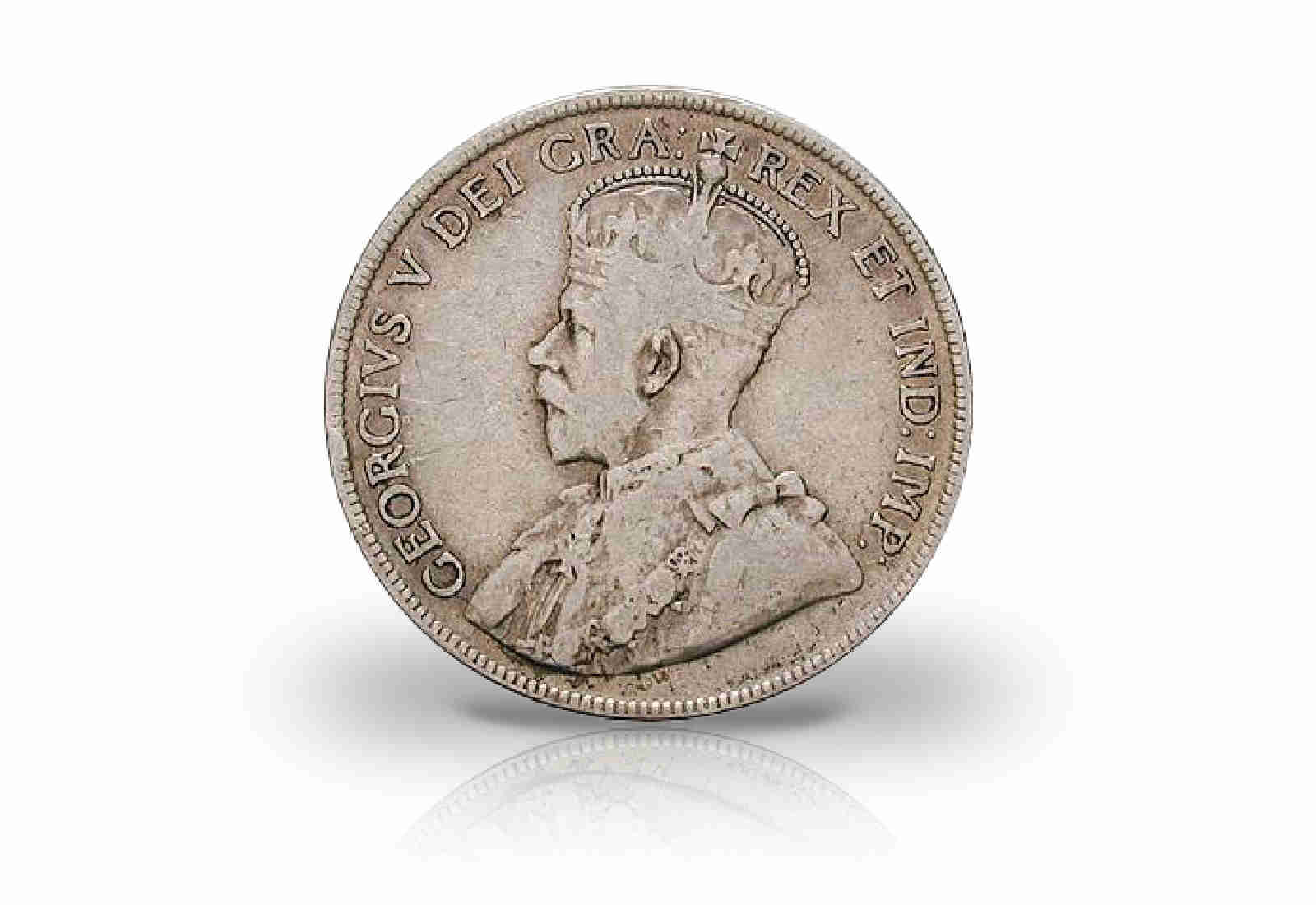 50 Cents 1911-1919 Kanada George V. gekrönte Büste