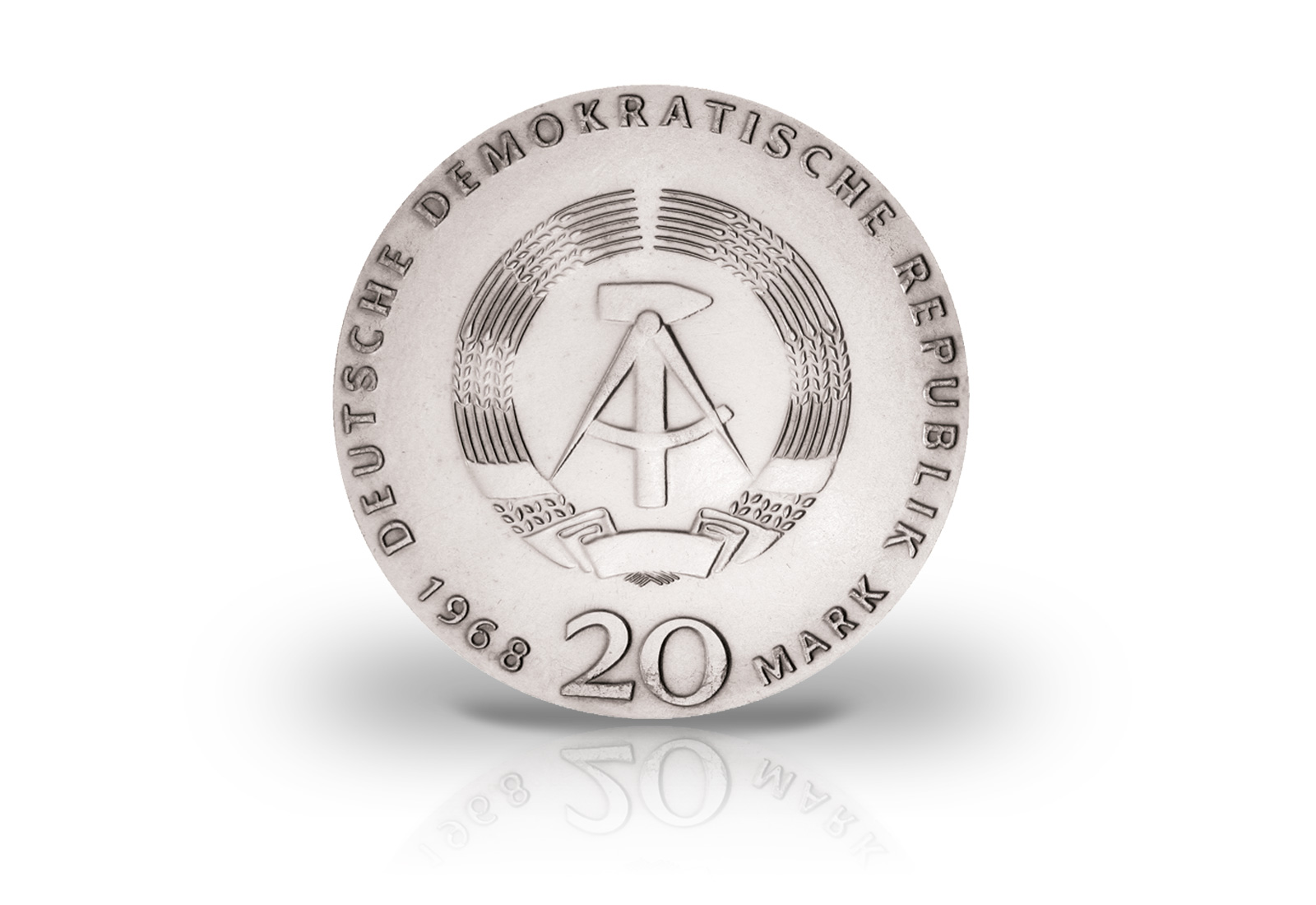 20 Mark Gedenkmünze 1968 DDR Karl Marx Jaeger-Nr. 1521