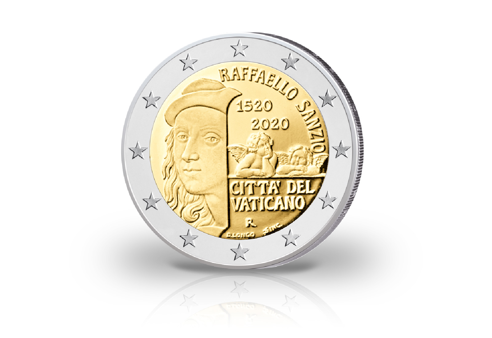2 Euro 2020 Vatikan 500. Todestag Raffael PP im Etui