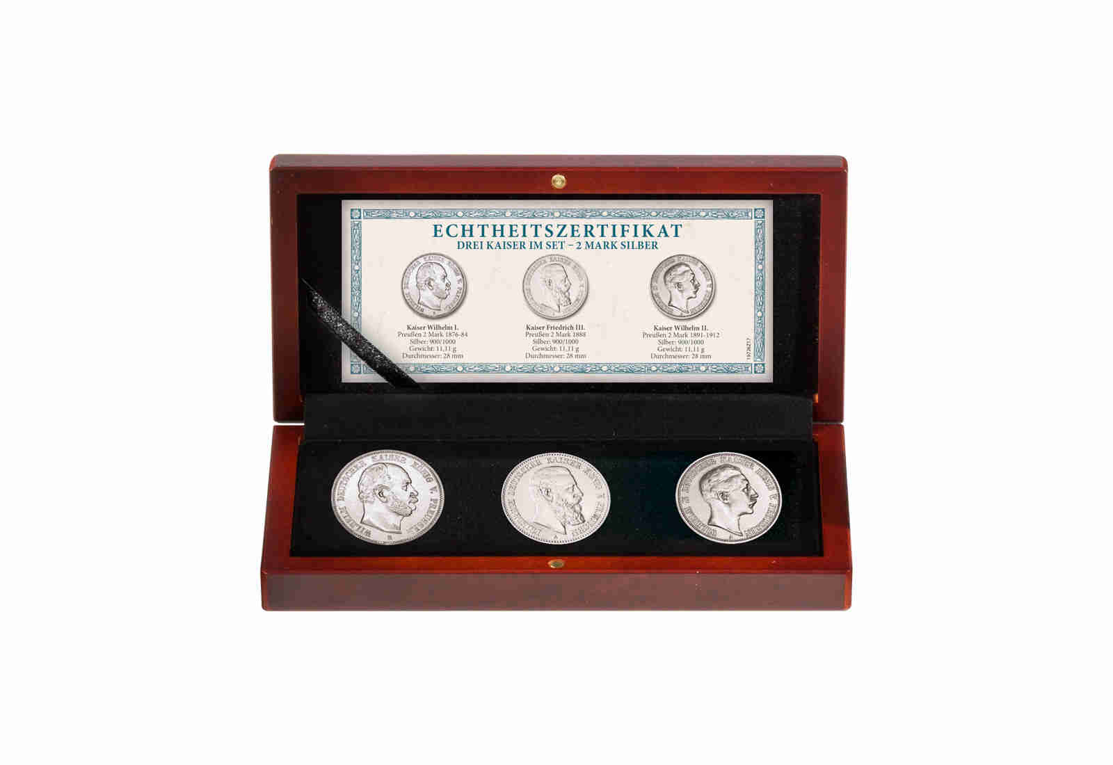 2 Mark Deutsches Kaiserreich Preußen Deutschlands Kaiser im Set Jaeger-Nr. 96, 98, 102