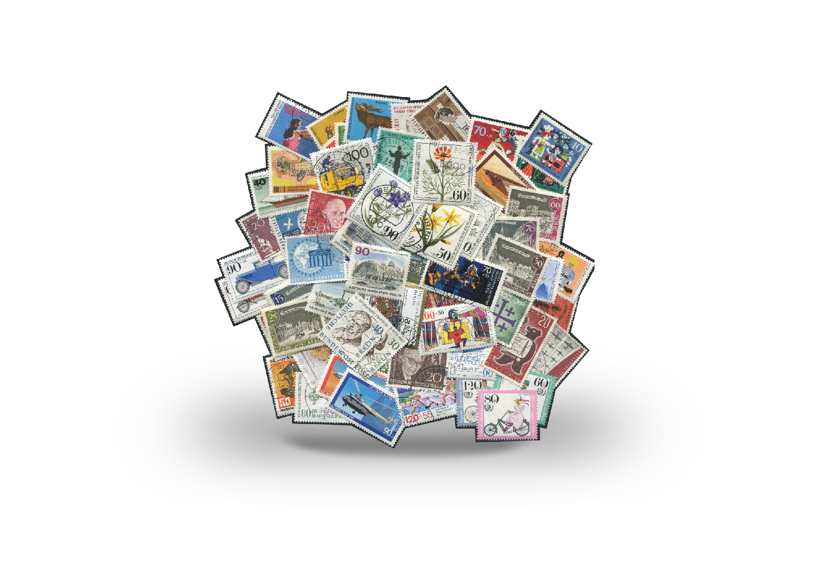 Briefmarken Berlin 100 Marken postfrisch und gestempelt