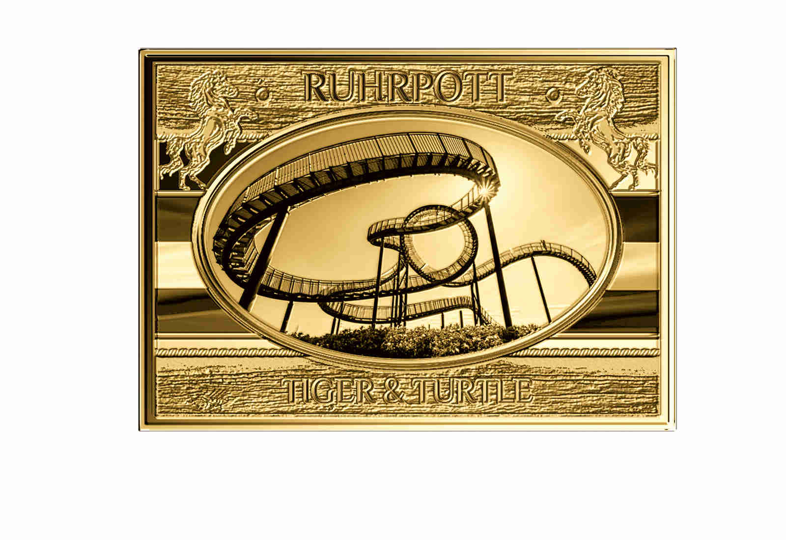 Goldbarren Tiger & Turtle - NRW Ruhrpott 999/1000 Gold