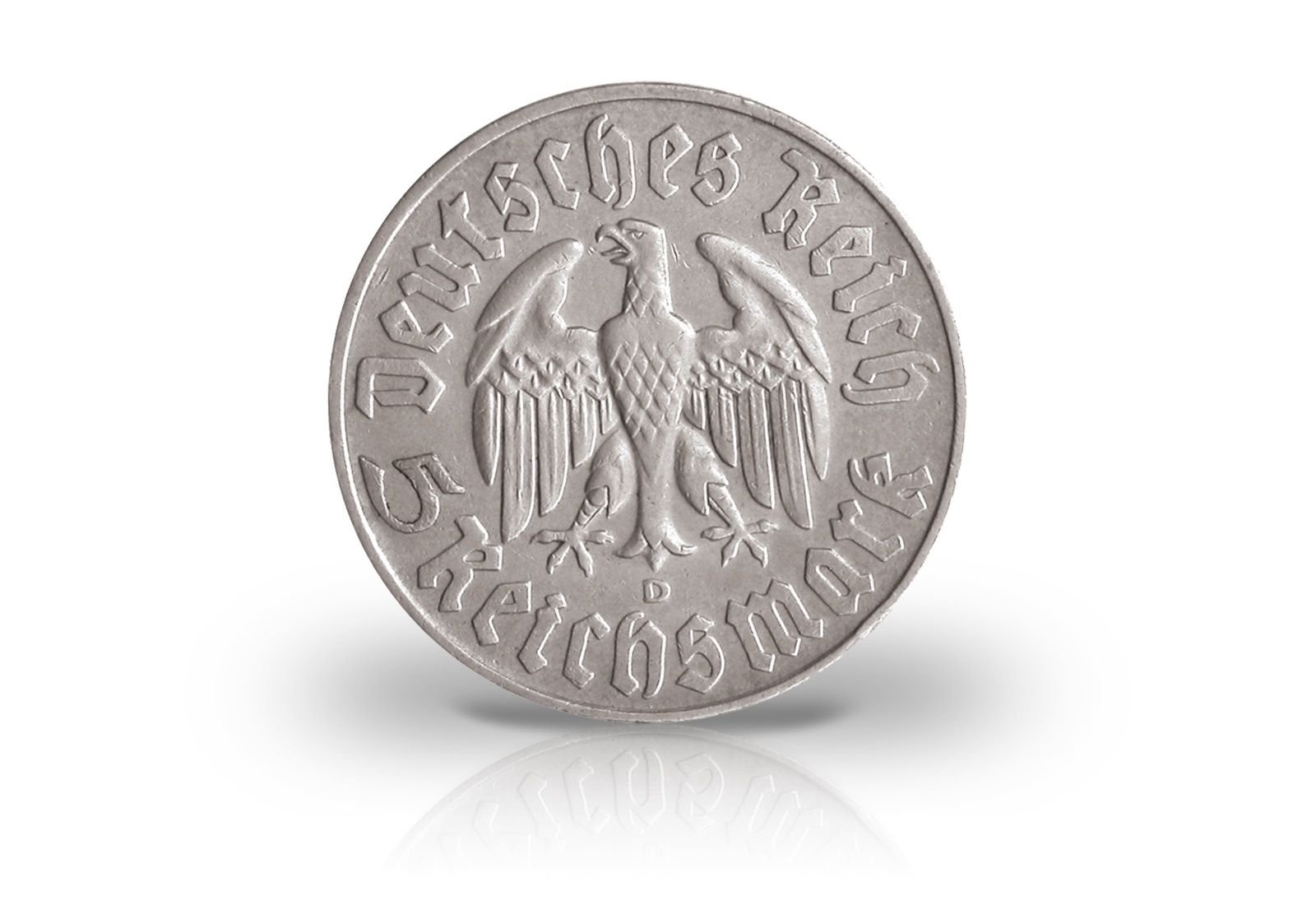 5 Reichsmark 1933 Drittes Reich Martin Luther Prägestätte E Jaeger-Nr. 353