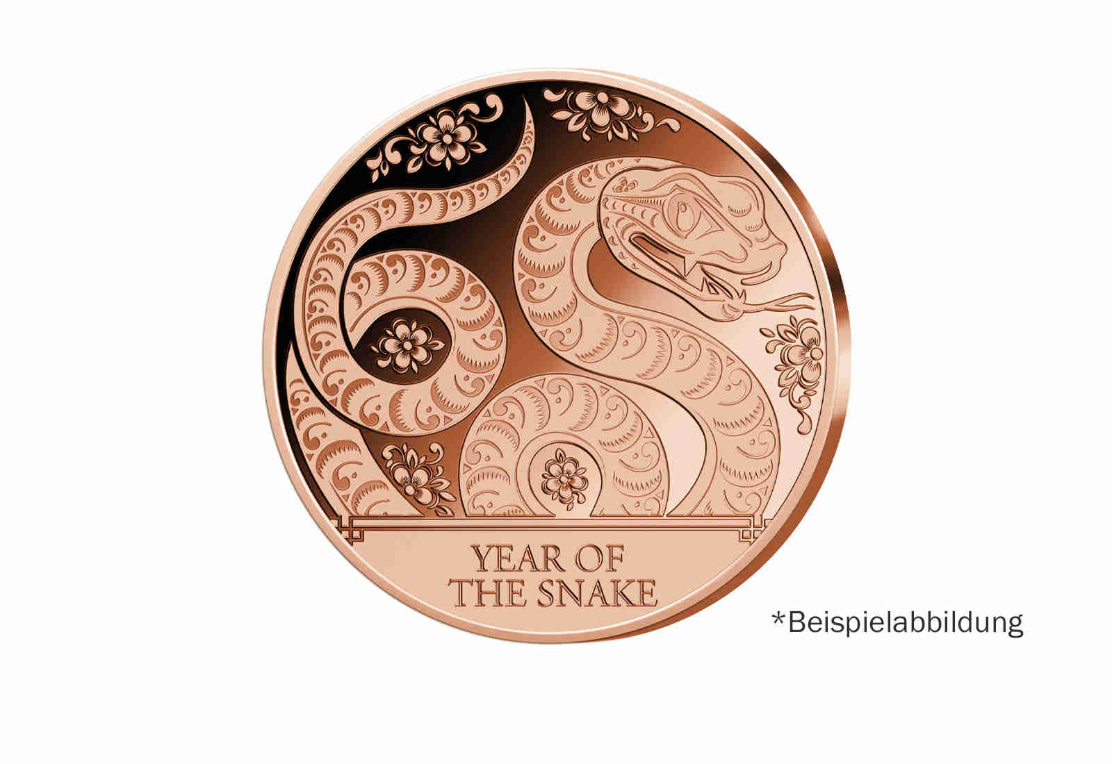 Neuprägung 1 oz 999/1000 Kupfer China Tierkreiszeichen Jahr der Schlange