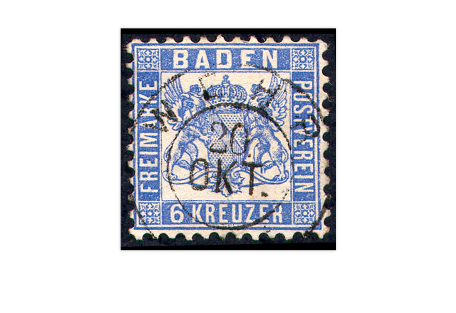 Briefmarke Altdeutschland Baden Freimarke 1862 Michel-Nr. 19 a gestempelt