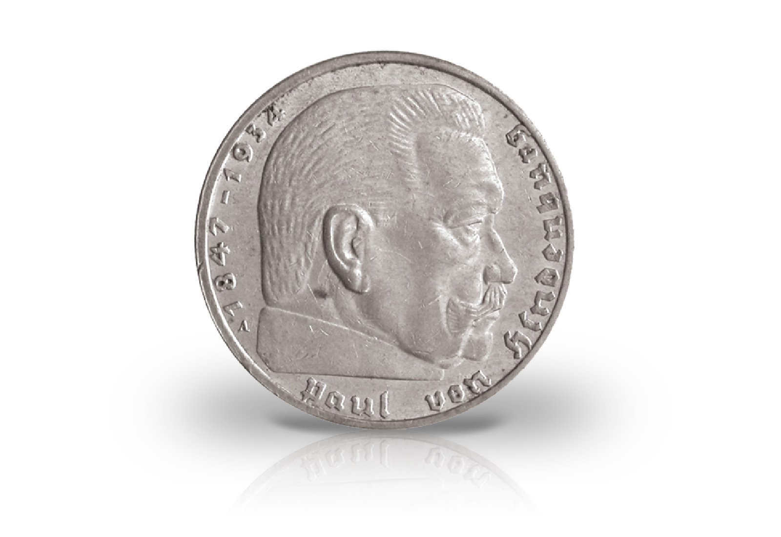 2 Reichsmark 1937 Drittes Reich Hindenburg Prägestätte unserer Wahl Jaeger-Nr. 366