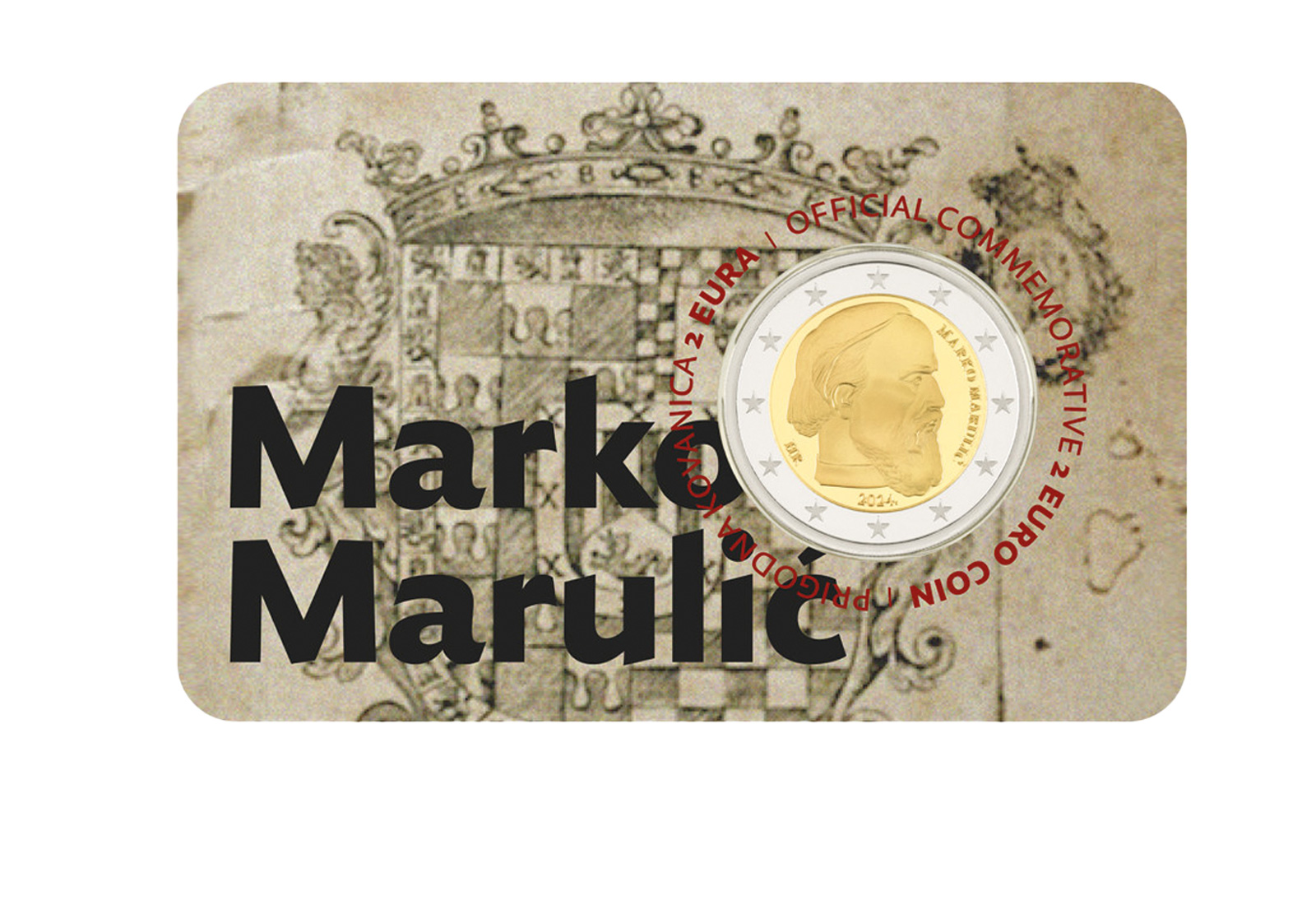 2 Euro 2024 Kroatiens Marko Marulicin Coincard
