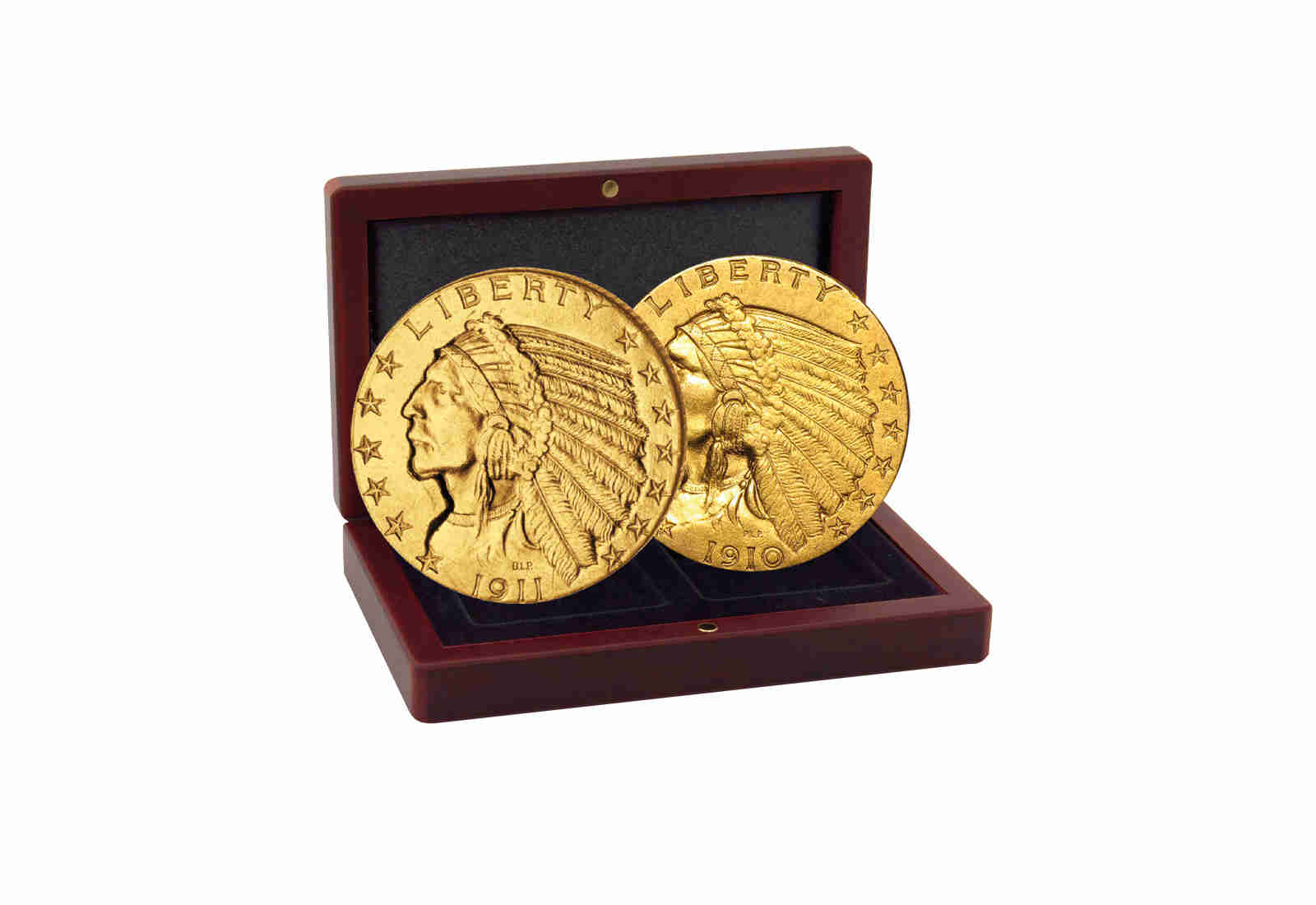 2,5$ und 5$ 2er Spar-Set USA Indian Head im Etui