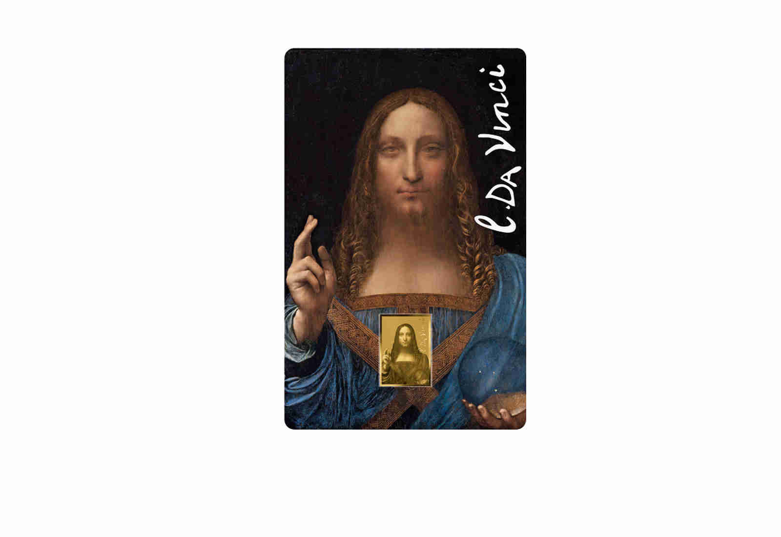 Goldmünze Motiv "Salvator Mundi" Coincard 999/1000 Gold Geschenk