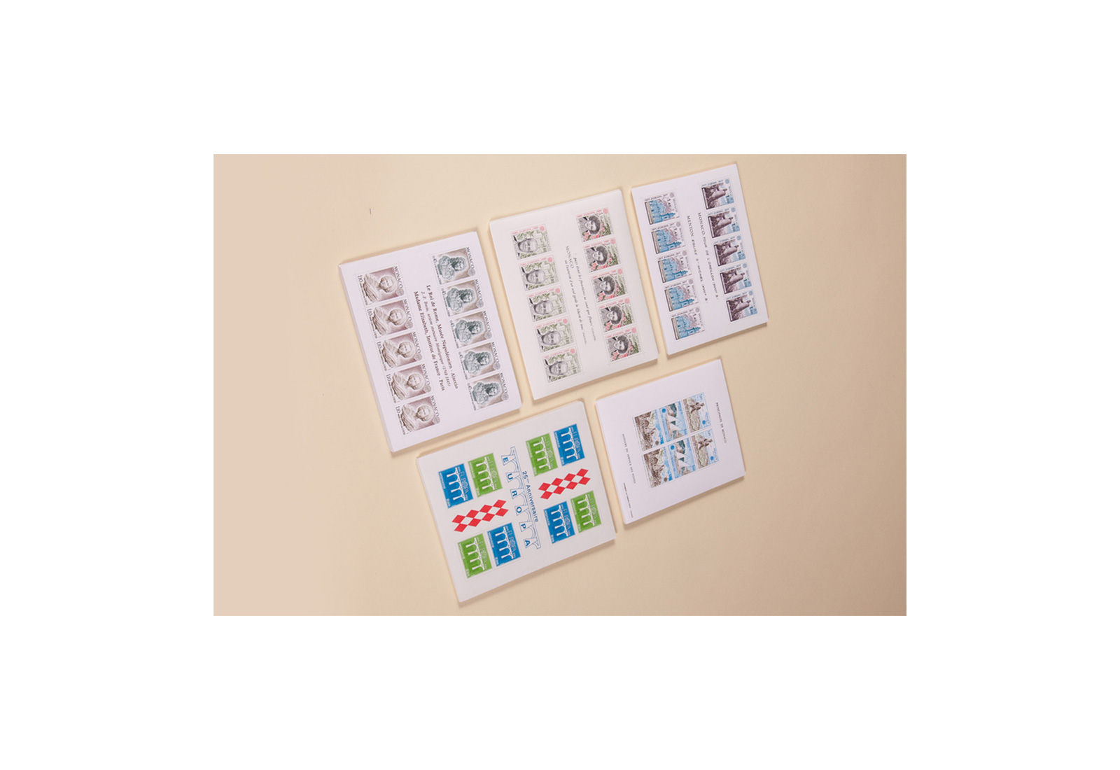 Briefmarken CEPT 5 verschiedene Monaco-Blocks postfrisch per 50 Stück