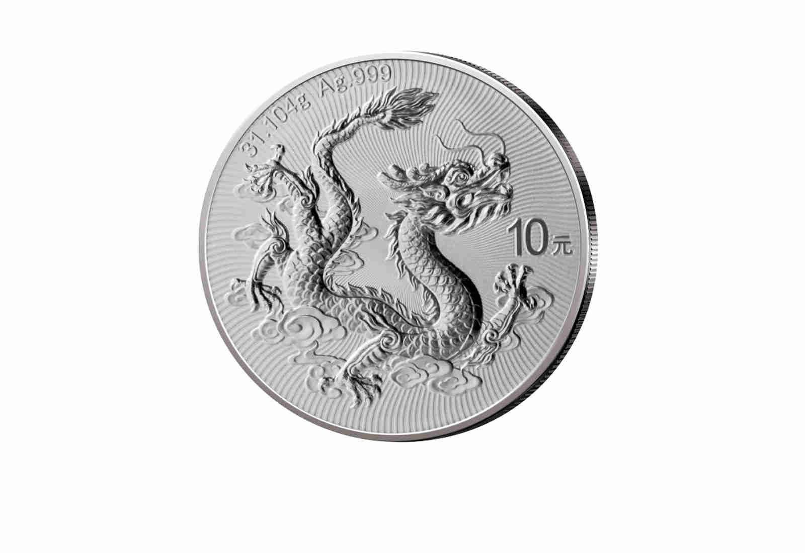 Chinesischer Drache 1 oz Silbermünze 2026 China
