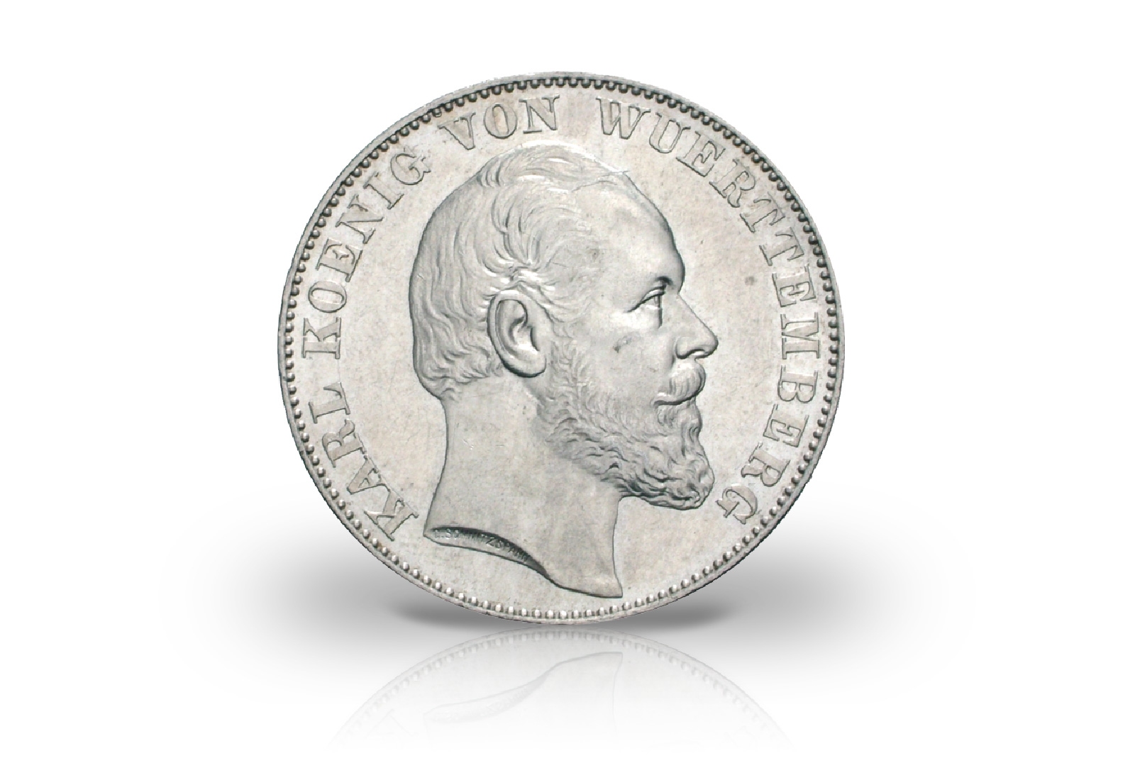 Siegestaler 1871 Königreich Württemberg König Karl Thun 443