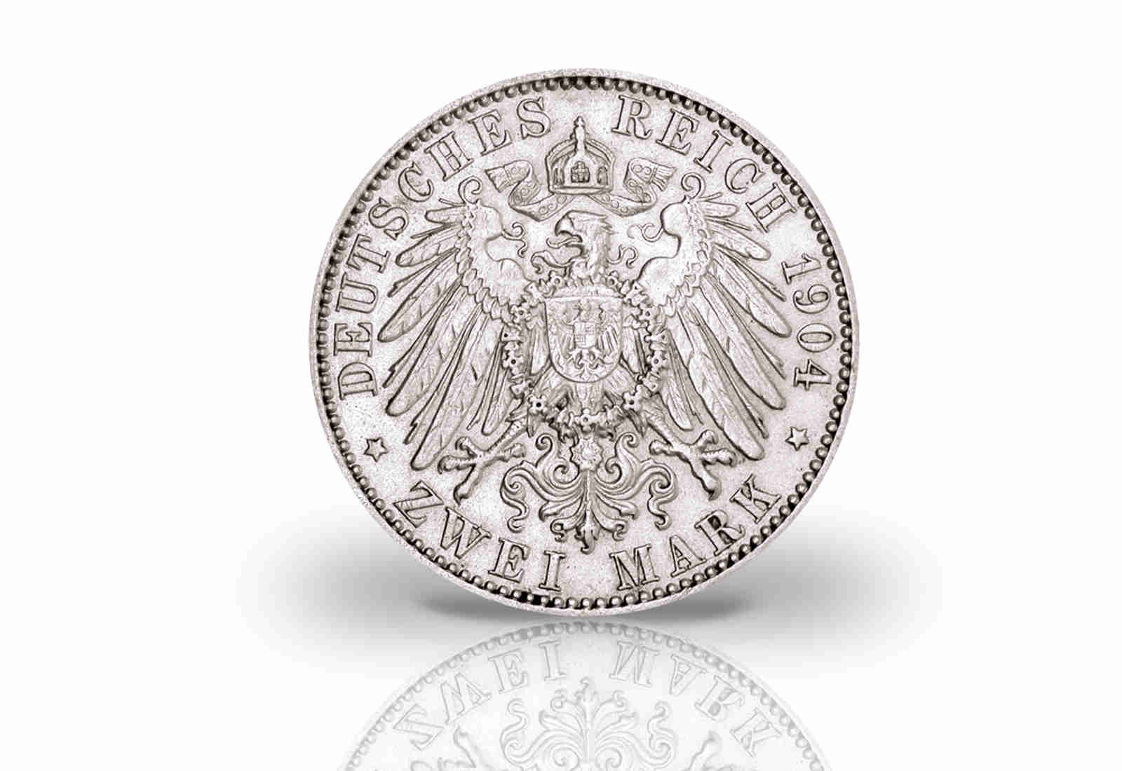 2 Mark 1892-1914 Deutsches Kaiserreich Hamburg Wappen Jaeger-Nr. 63