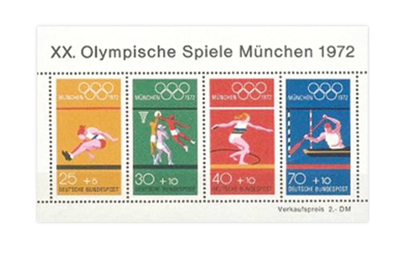 Briefmarken BRD Olympische Spiele München 1972 Block 8 postfrisch