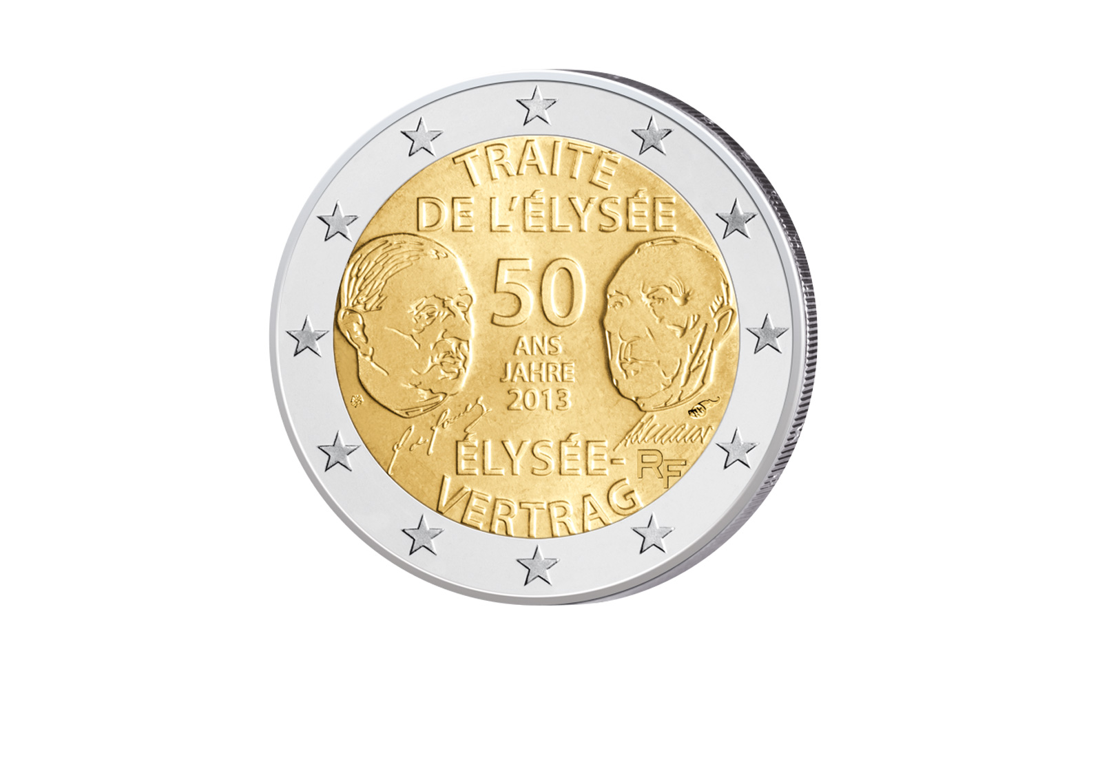 2 Euro 2013 Frankreich 50 Jahre Elysee-Vertrag