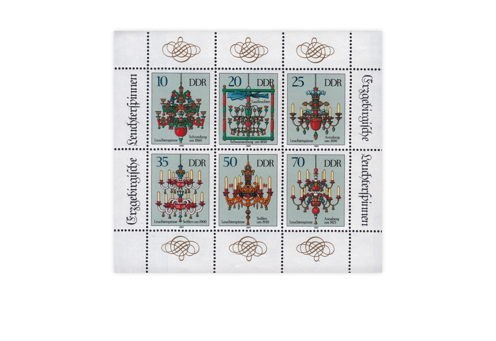 DDR Kleinbogen 1989 Michel Nr. 3289 bis 3294 postfrisch