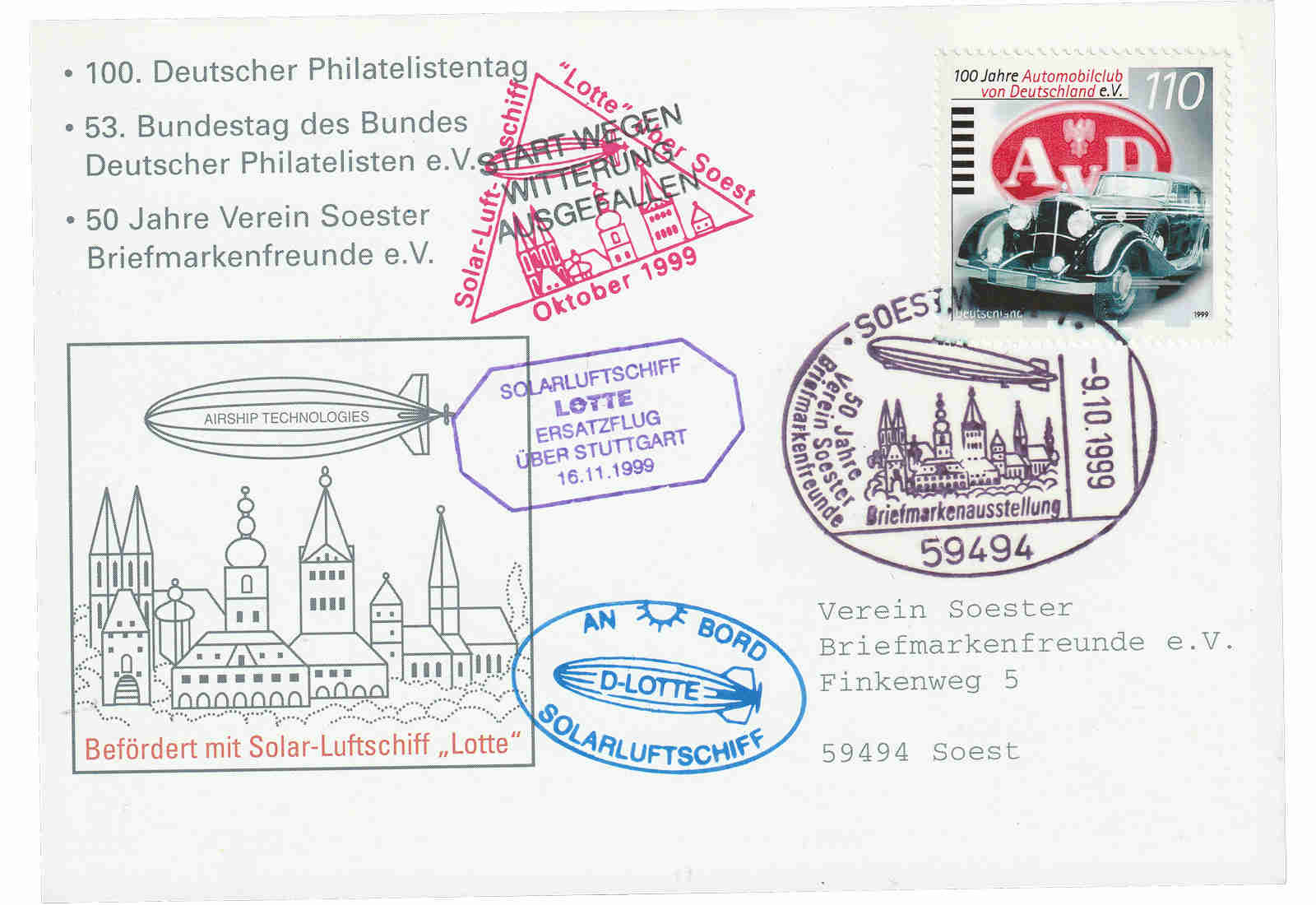 Zeppelin Beleg 1999