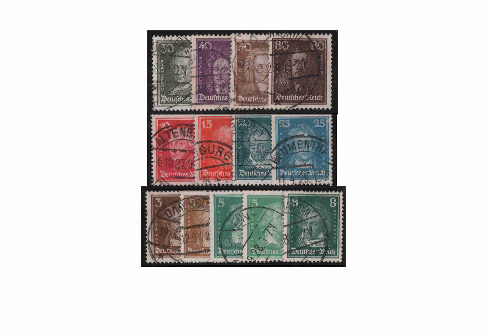 Deutsches Reich Mi.Nr. 385/397 gestempelt