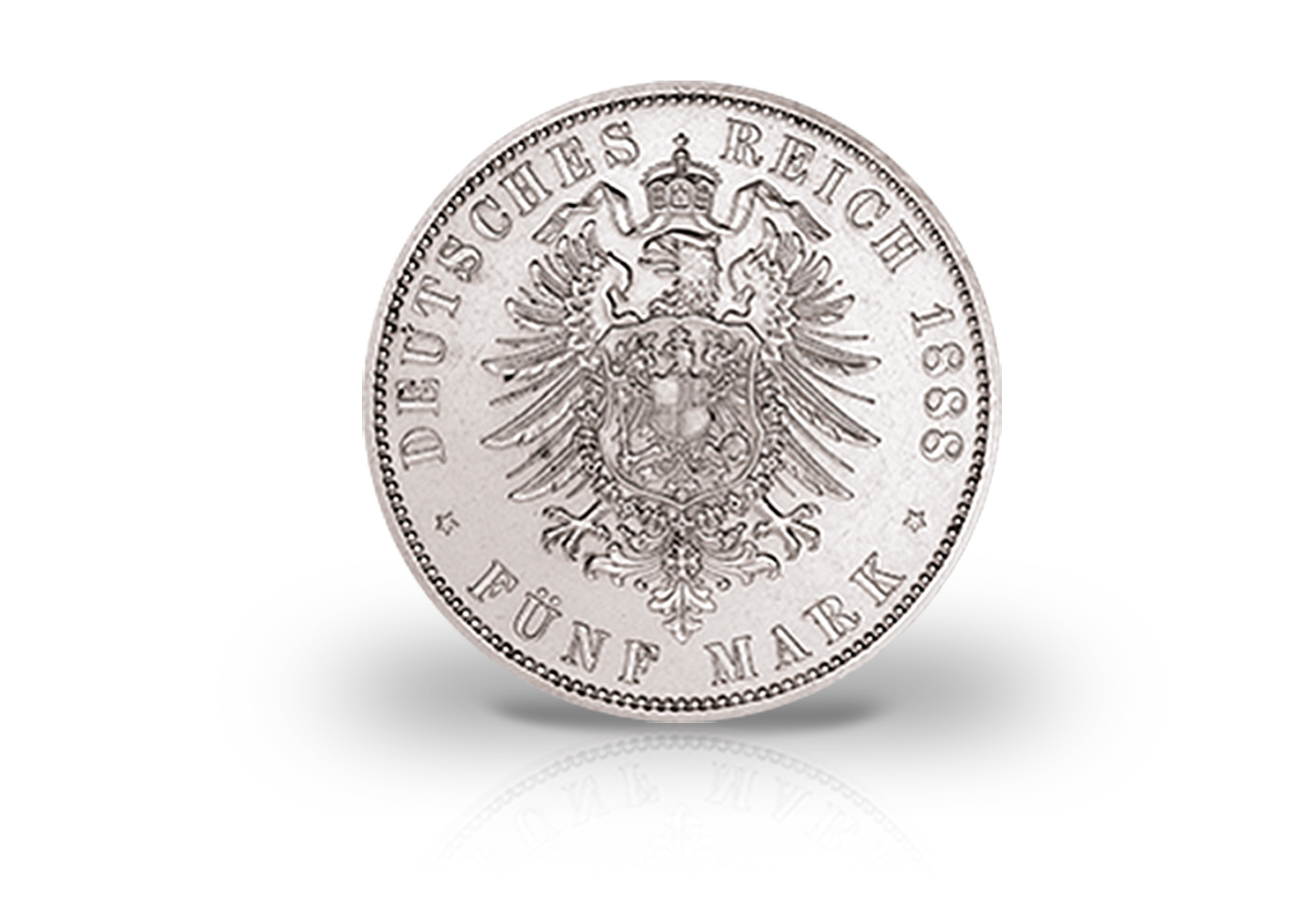 Preußen 5 Mark Silbermünze 1888 Wilhelm II.