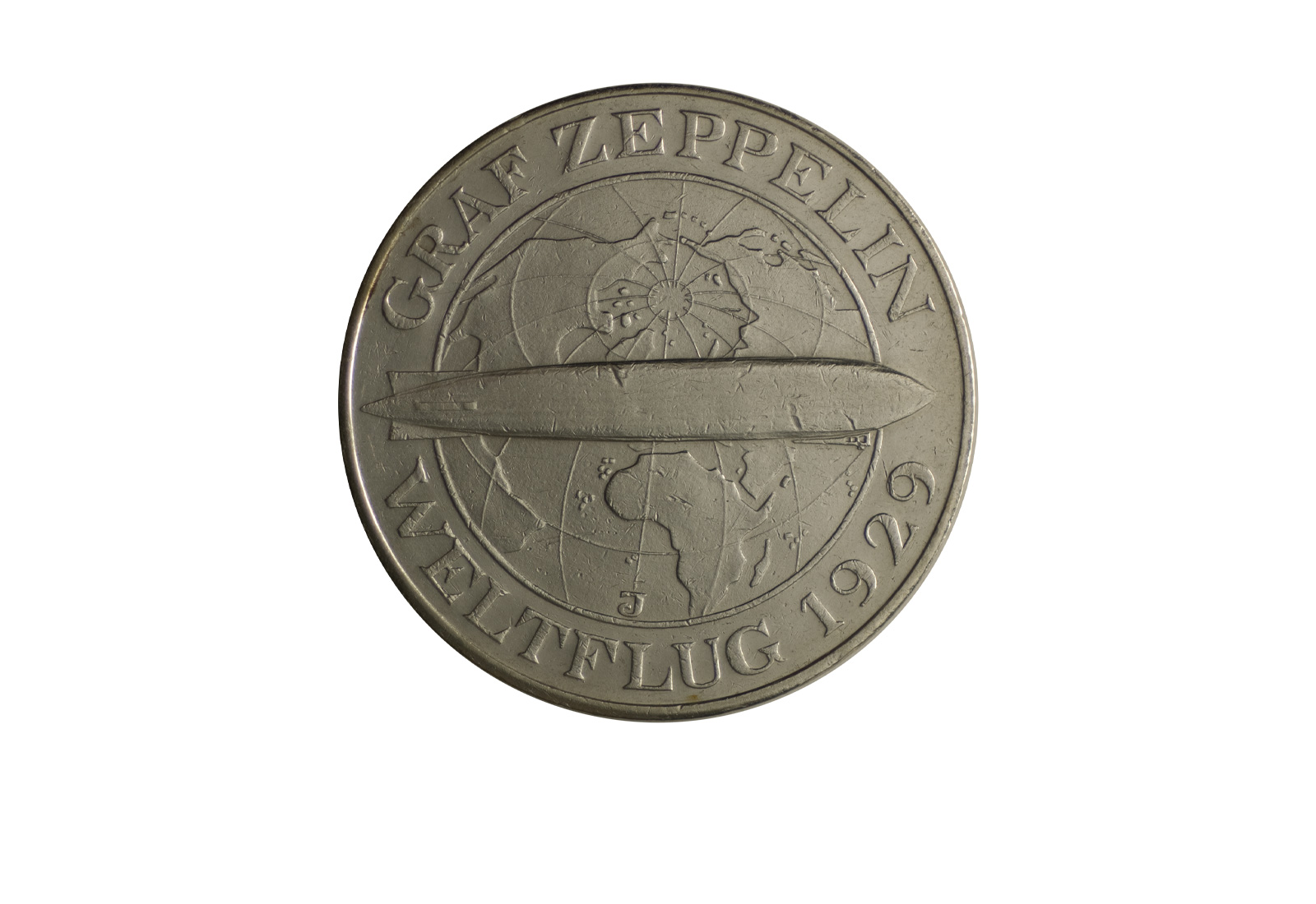 5 Reichsmark 1930 Weimarer Republik Graf Zeppelin Jaeger-Nr. 343