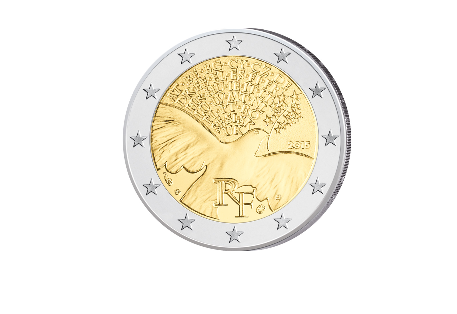 2 Euro 2015 Frankreich 70 Jahre Frieden in Europa