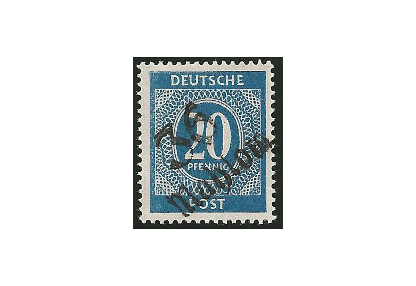 SBZ Bezirkshandstempel - Ziffernausgaben Michel Nr. I l gestempelt geprüft