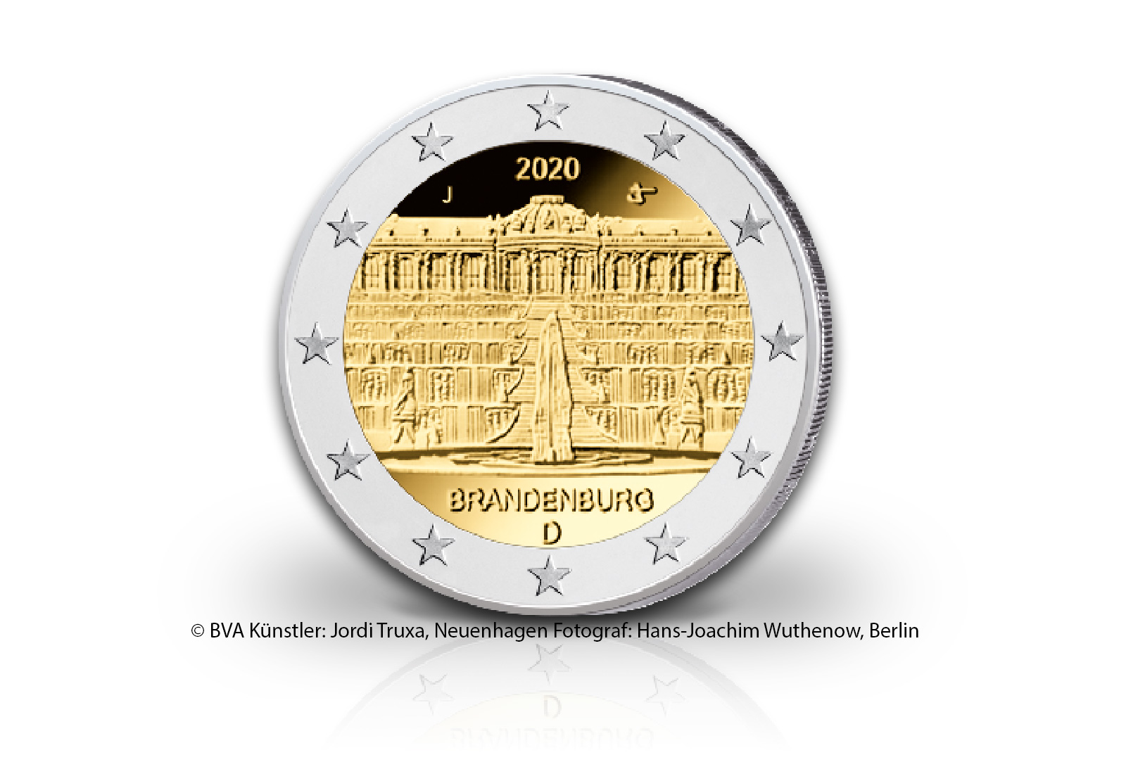 2 Euro 2020 Deutschland Brandenburg Schloss Sanssouci Prägestätte unserer Wahl
