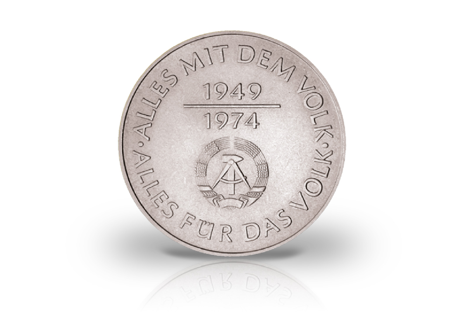 10 Mark Gedenkmünze 1974 DDR 25 Jahre DDR Jaeger-Nr. 1551