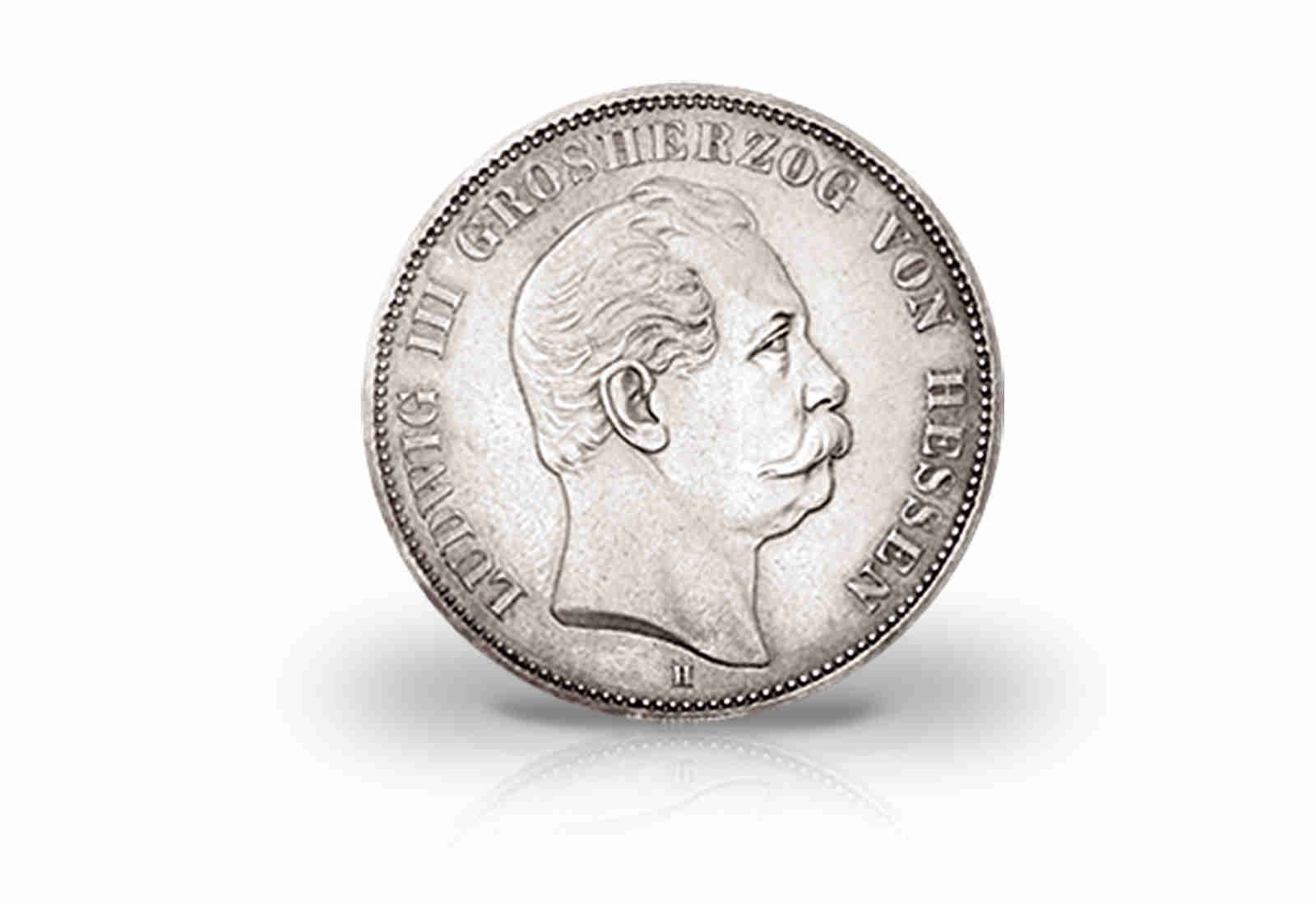 2 Mark 1876-1877 Deutsches Kaiserreich Hessen Ludwig III. Jaeger-Nr. 66