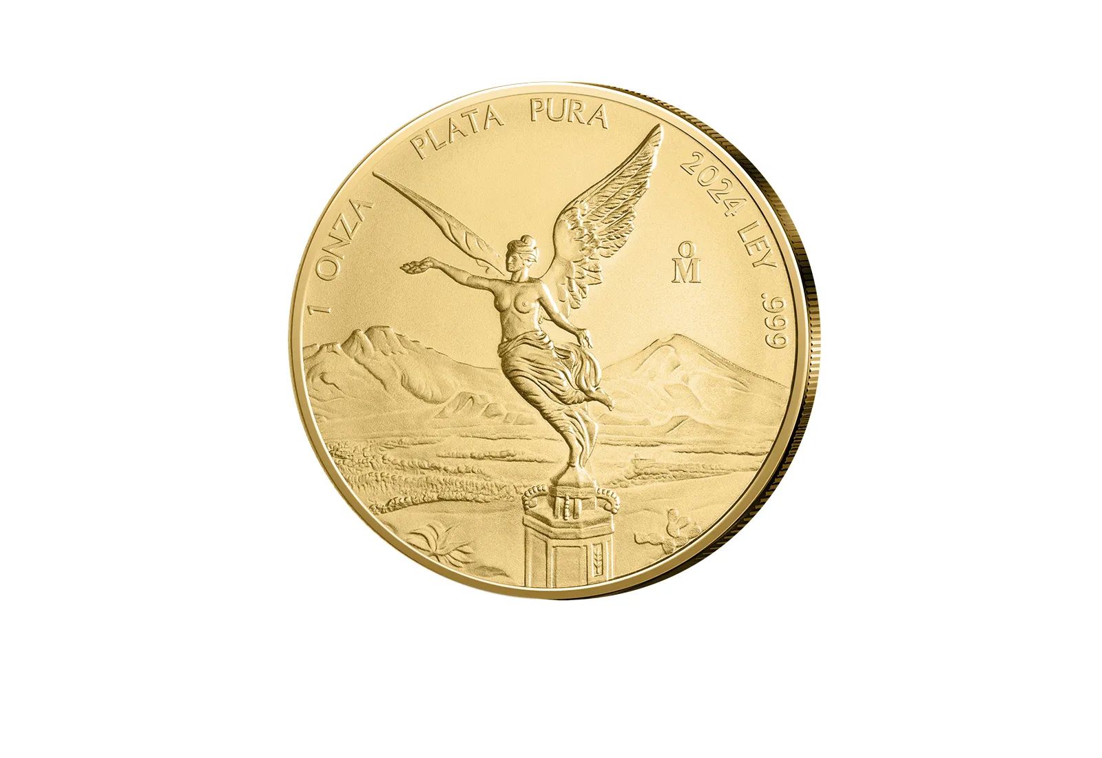 Libertad 1 oz Silber 2024 Mexiko mit Goldauflage