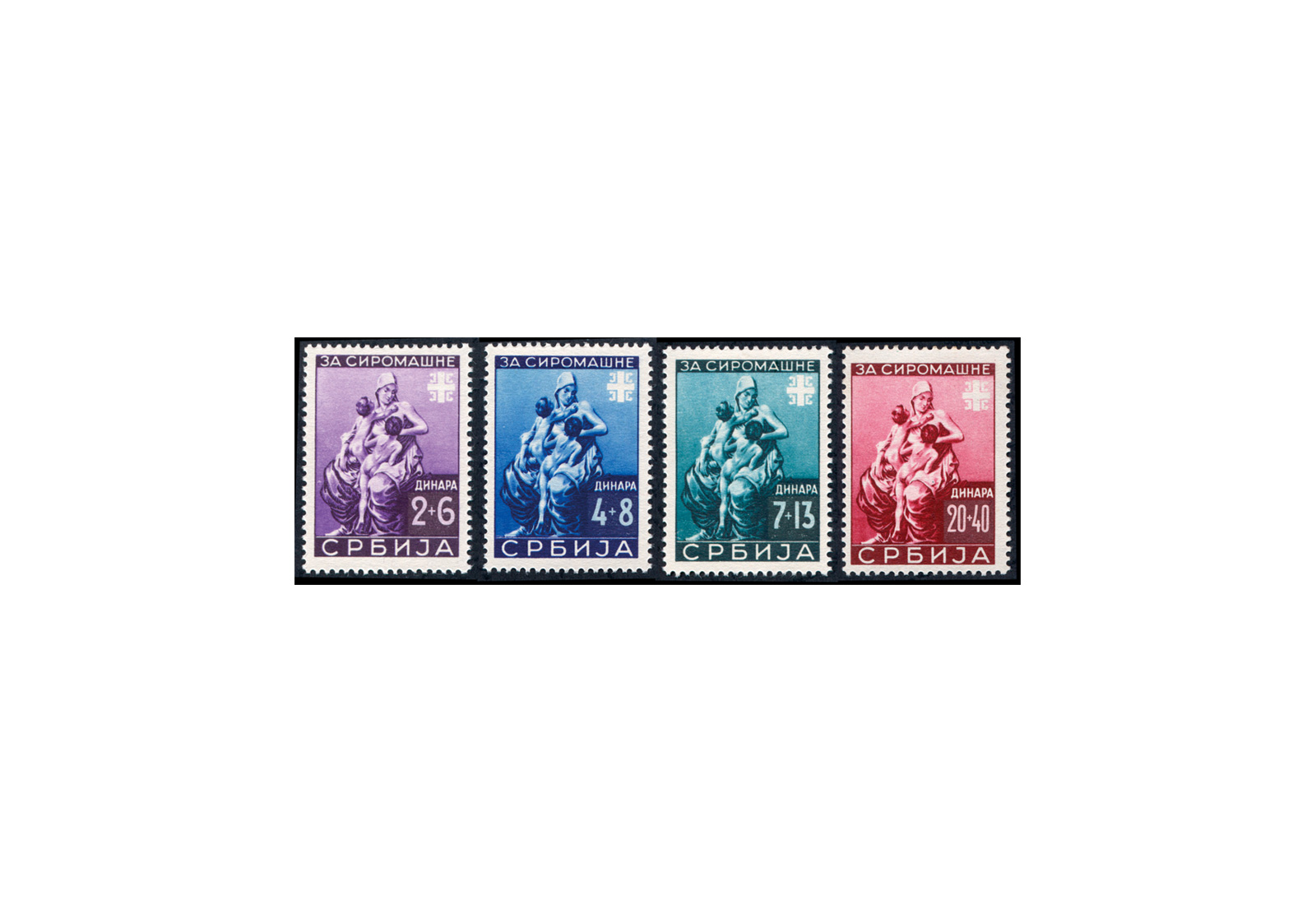 Deutsche Besetzung Serbien Michel Nr. 82 bis 85 postfrisch