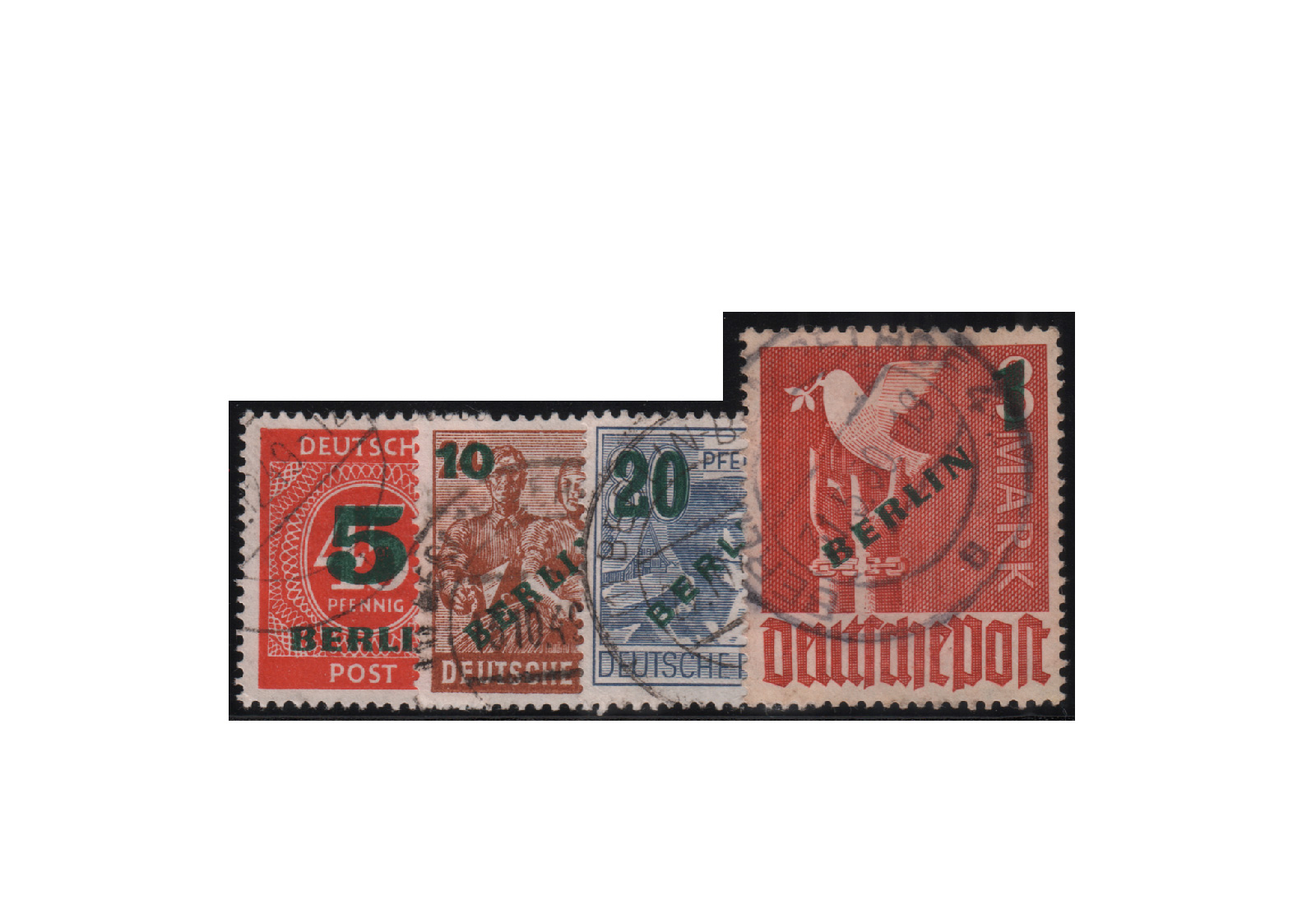 Berlin Frühausgaben Mi.Nr. 64/67 gestempelt