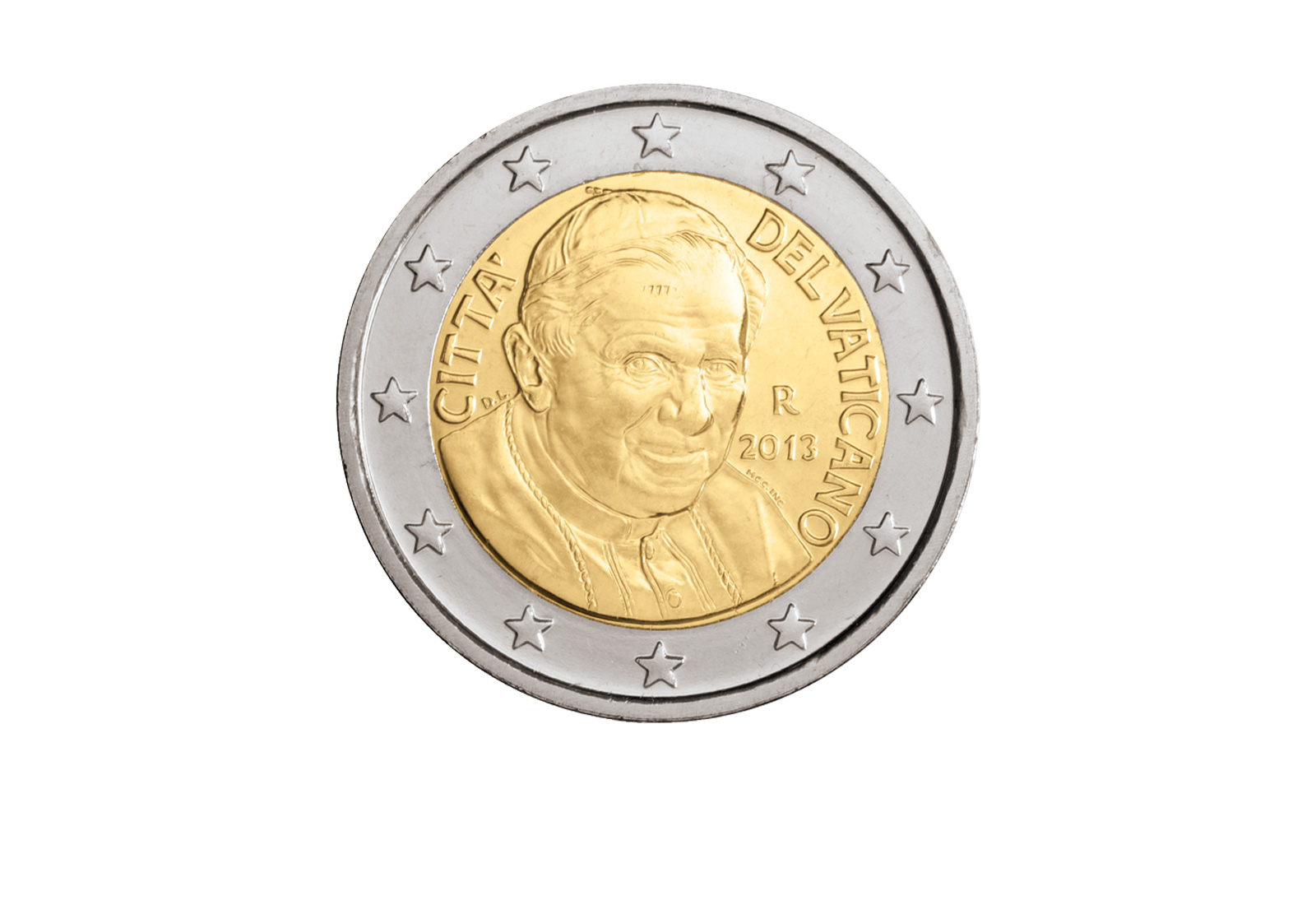 2 Euro 2013 Vatikan Kursmünze Papst Benedikt XVI st