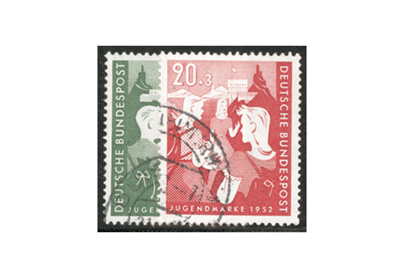 Briefmarken BRD Jugend 1952 Michel-Nr. 153-154 gestempelt