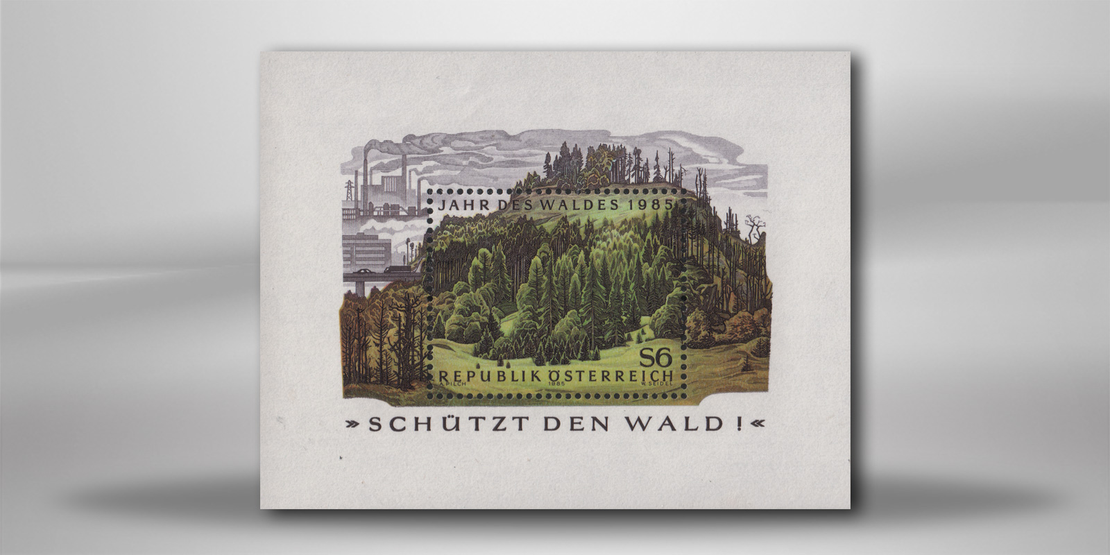 Österreich Block 7 gest. Jahr des Waldes