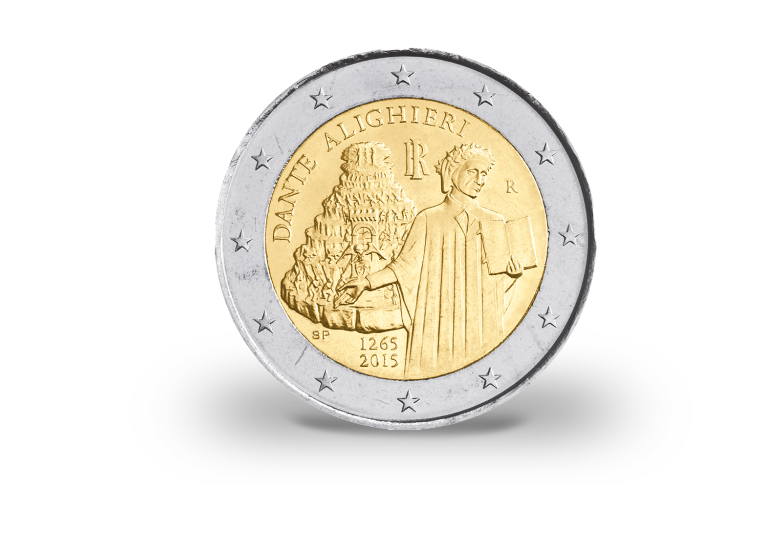 2 Euro 2015 Italien Gedenkmünze Dante Alighieri