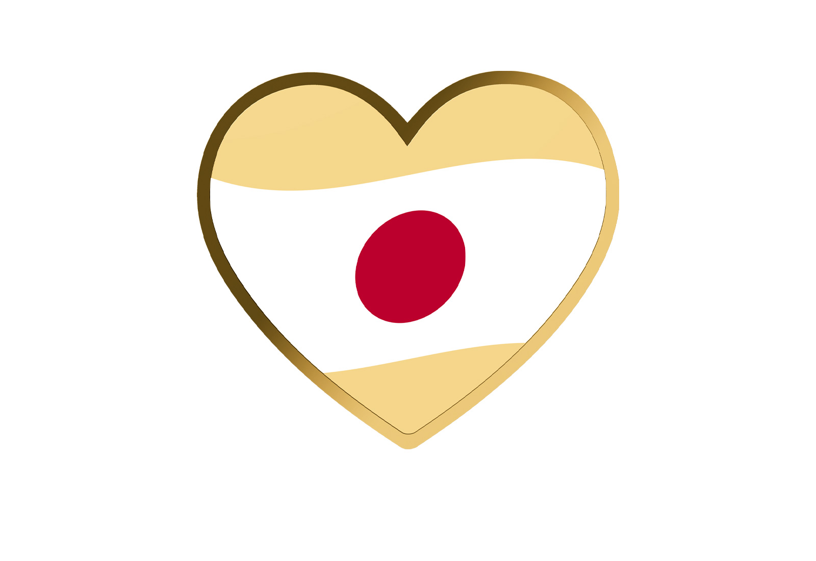 Goldmünze Motiv "Ein Herz für Japan" 999/1000 Gold im Geschenketui
