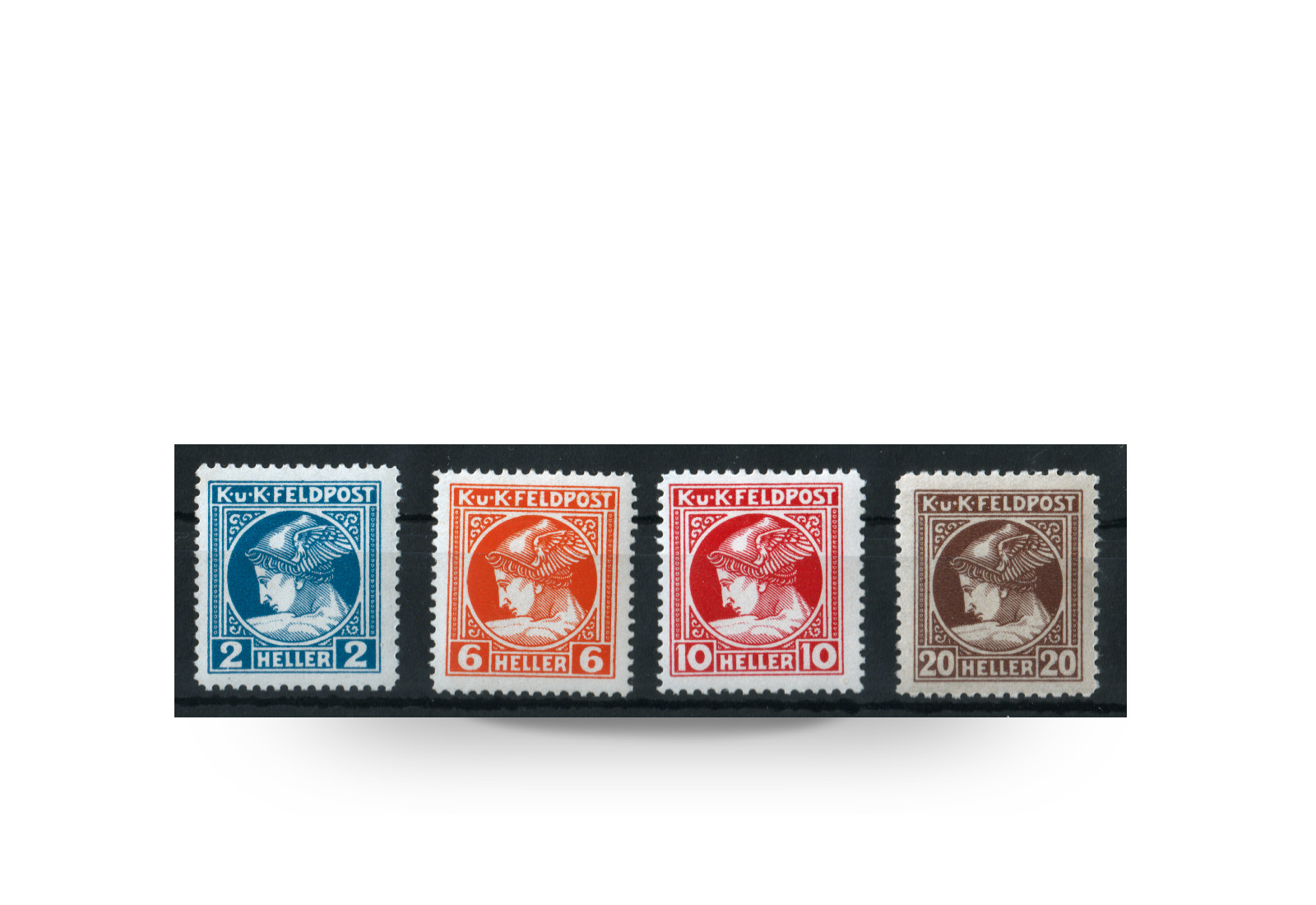 Briefmarke Österreich Ungarn Feldpost 1916 Michel-Nr. 49/52 Falz
