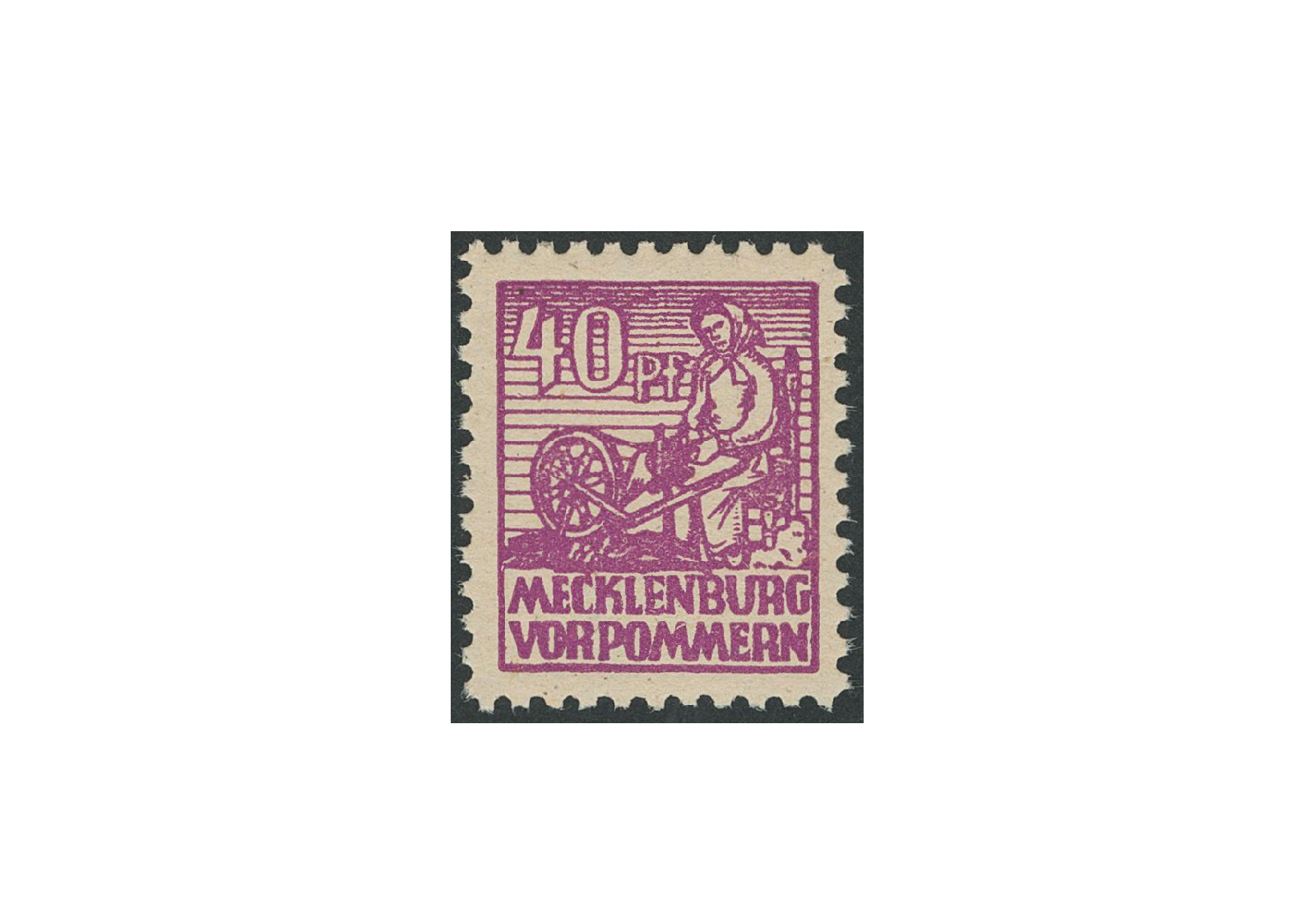 Briefmarke SBZ Abschied 1946 Michel-Nr. 40yb postfrisch geprüft